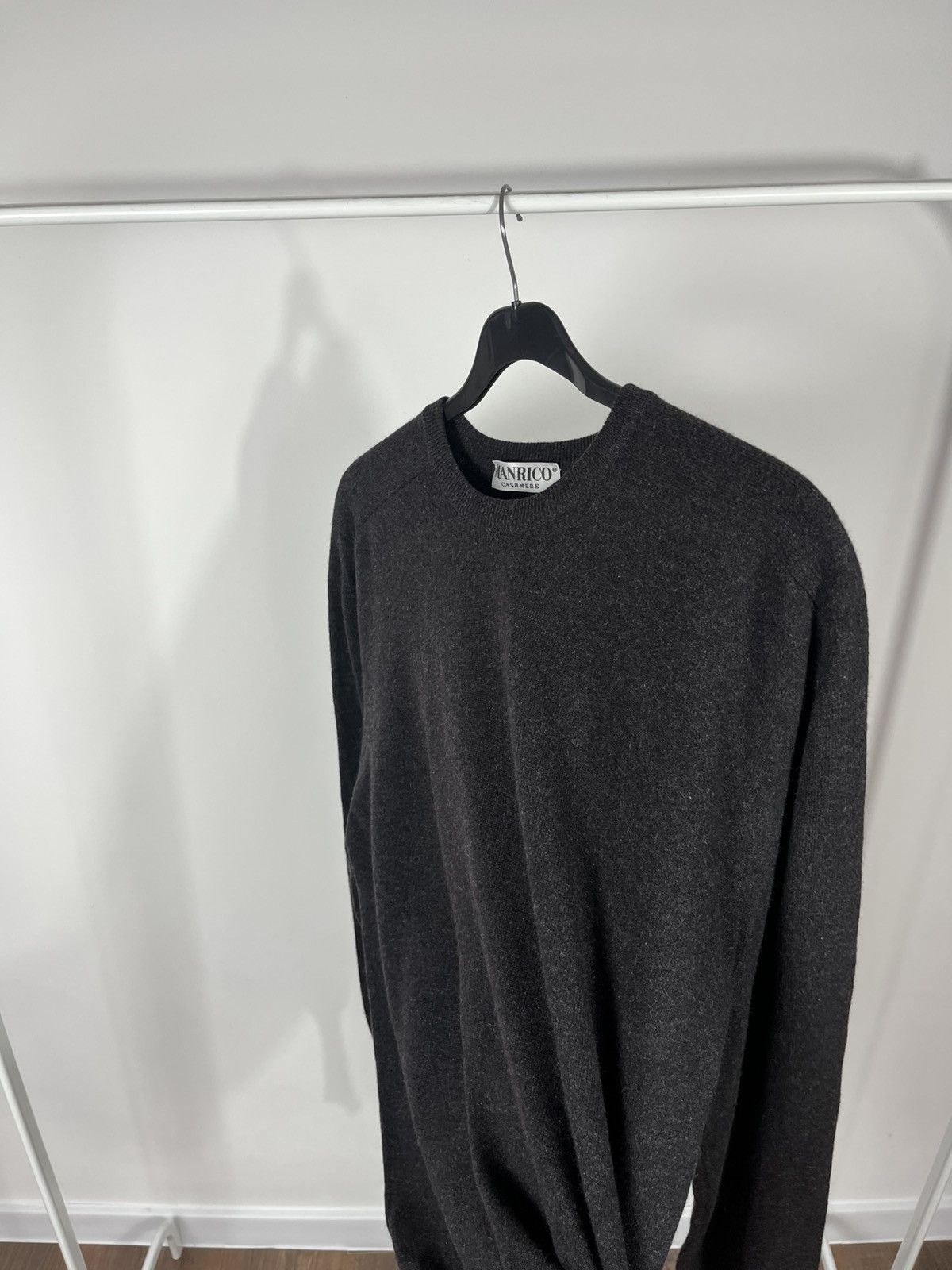 Other Manrico Cashmere Dark Grey Crewneck Sweater Made in Italy Size US XL / EU 56 / 4 - 7 Thumbnail