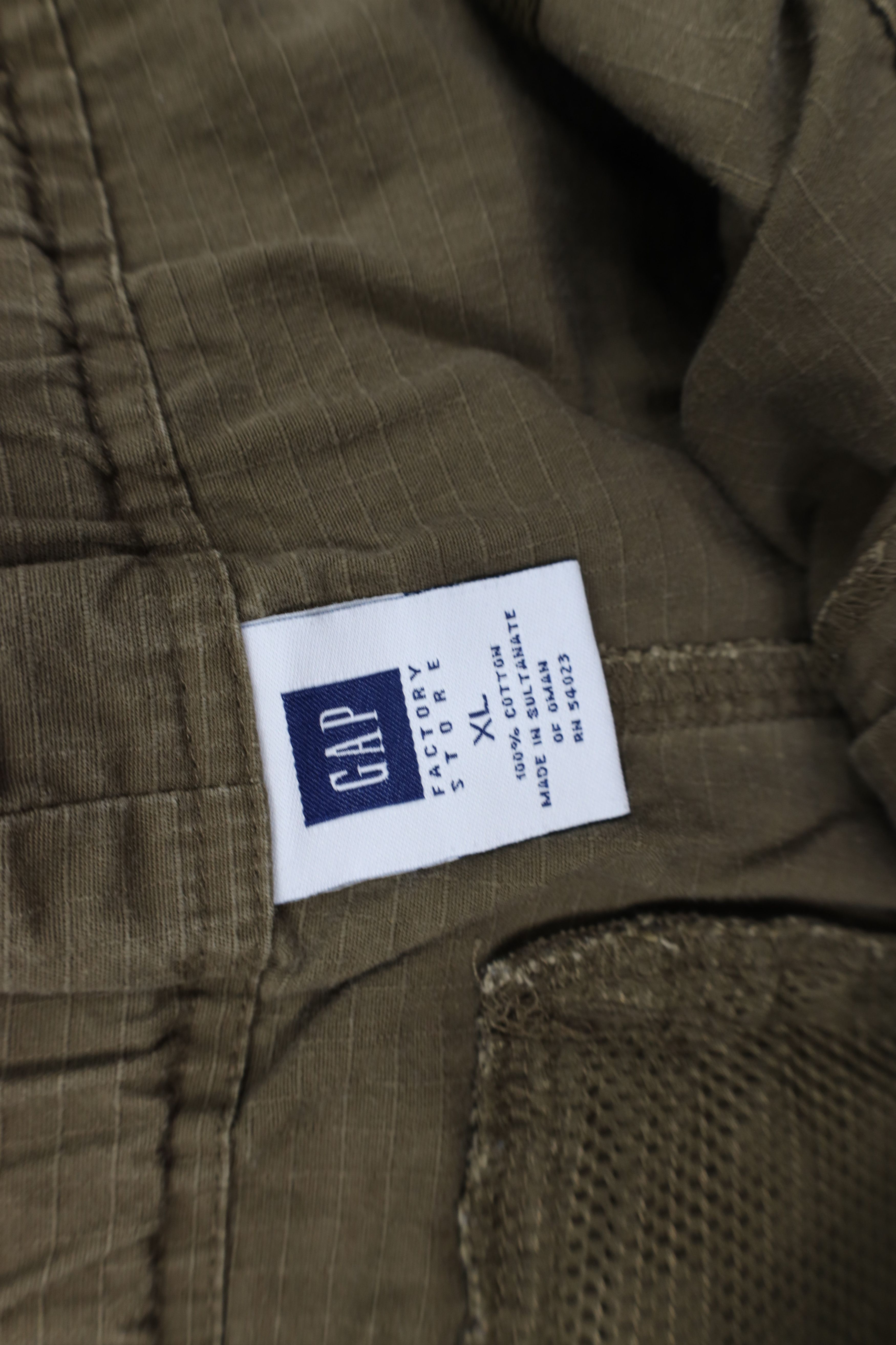 Gap Vintage Y2K 2001 Gap Ripstop Shorts Cotton Brown Green Size US 36 / EU 52 - 6 Thumbnail