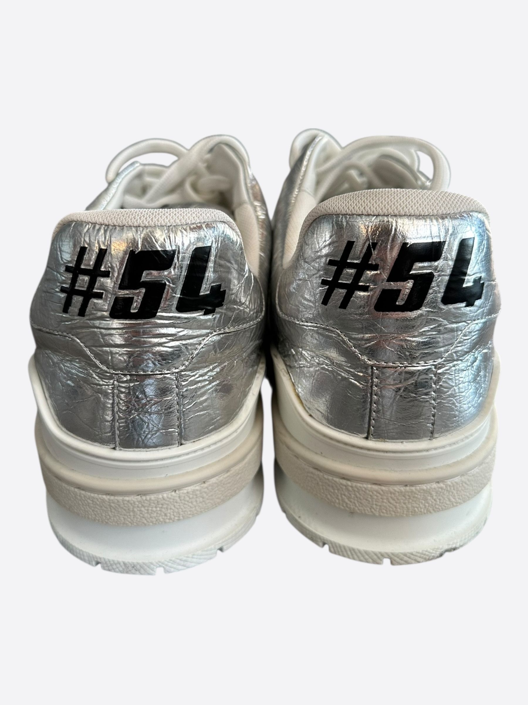 Louis Vuitton Louis Vuitton Silver & Orange Trainers Size US 9 / EU 42 - 4 Thumbnail