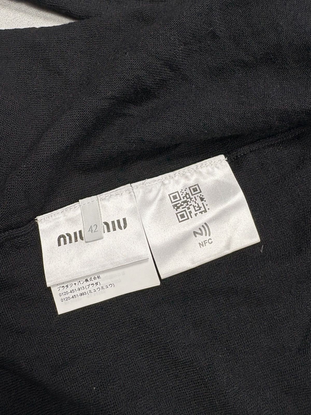 Miu Miu Miu Miu SS21 Button-Up Virgin Wool Silk Cardigan Black 42 Size M / US 6-8 / IT 42-44 - 19 Thumbnail