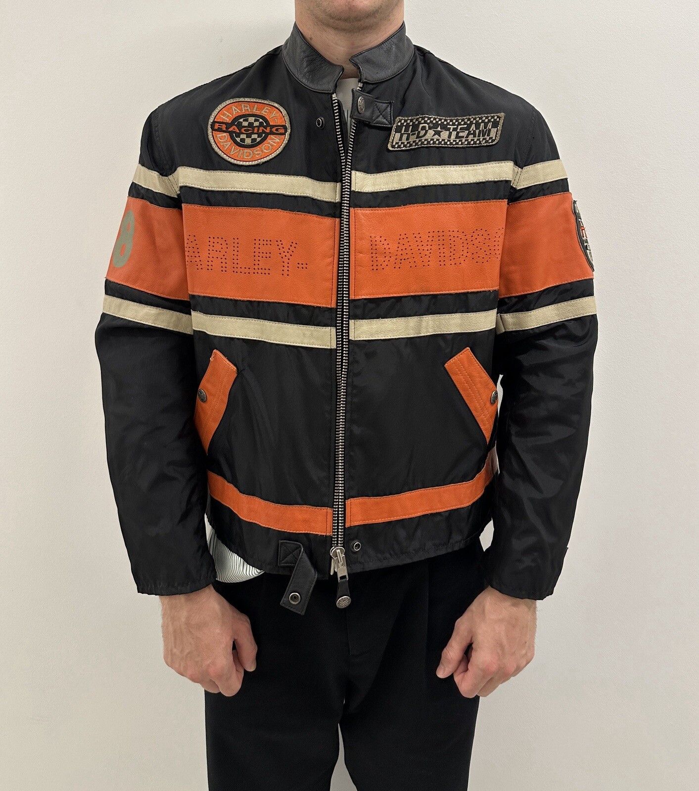 Harley Davidson Vintage Harley Davidson H-D Team 2000 Miles Leather Jacket Size US XL / EU 56 / 4 - 3 Thumbnail