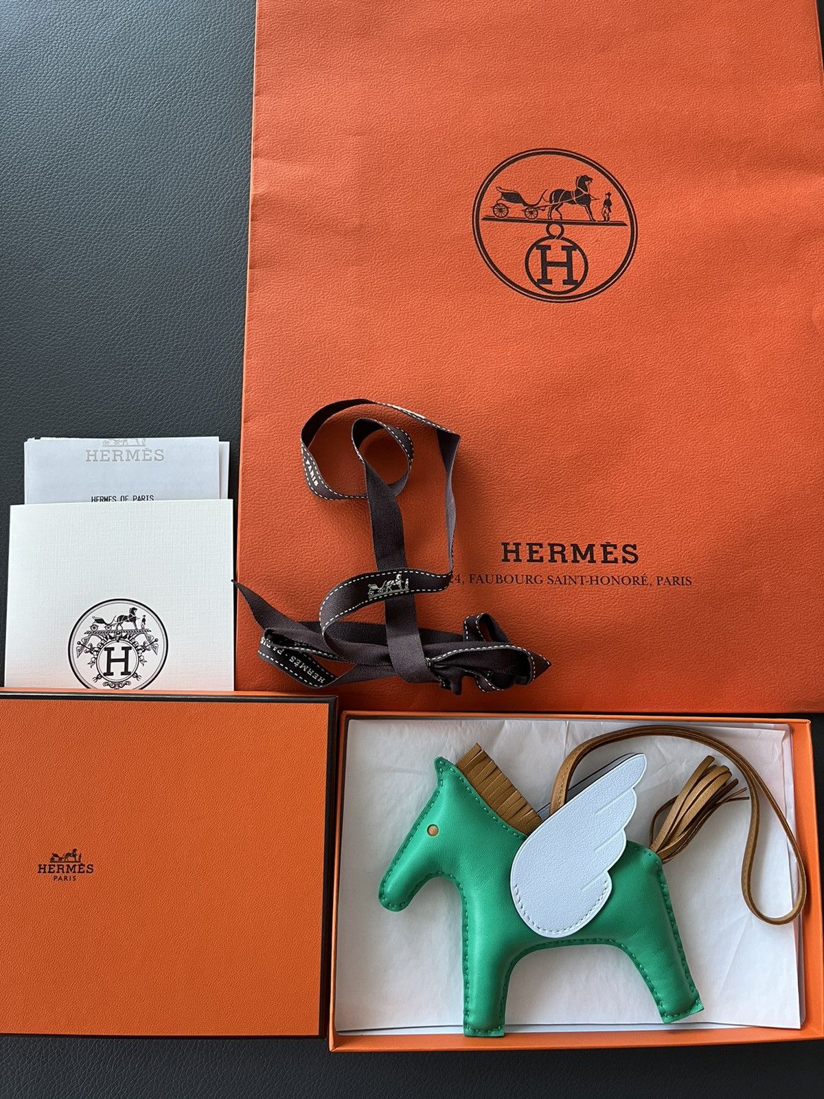 Hermes Super Rare New Hermes Rodeo Pegase MM Leather Horse Charm Size ONE SIZE - 3 Thumbnail