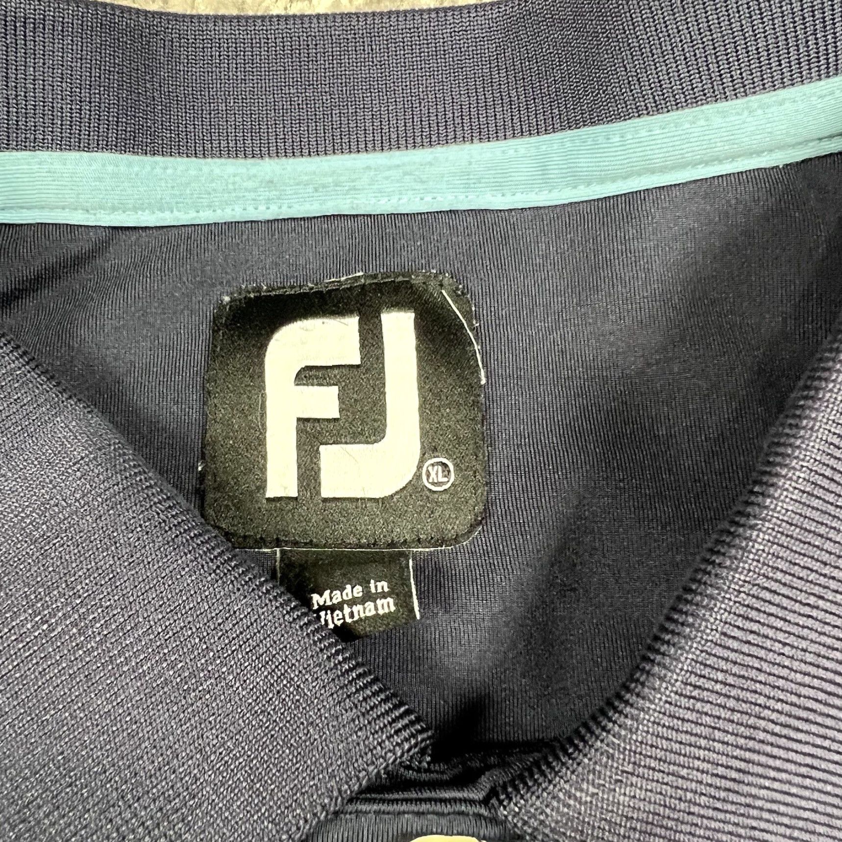 Footjoy FootJoy Polo Shirt Mens XL FJ Short Sleeve Blue White Striped Golf Stretch Size US XL / EU 56 / 4 - 4 Thumbnail