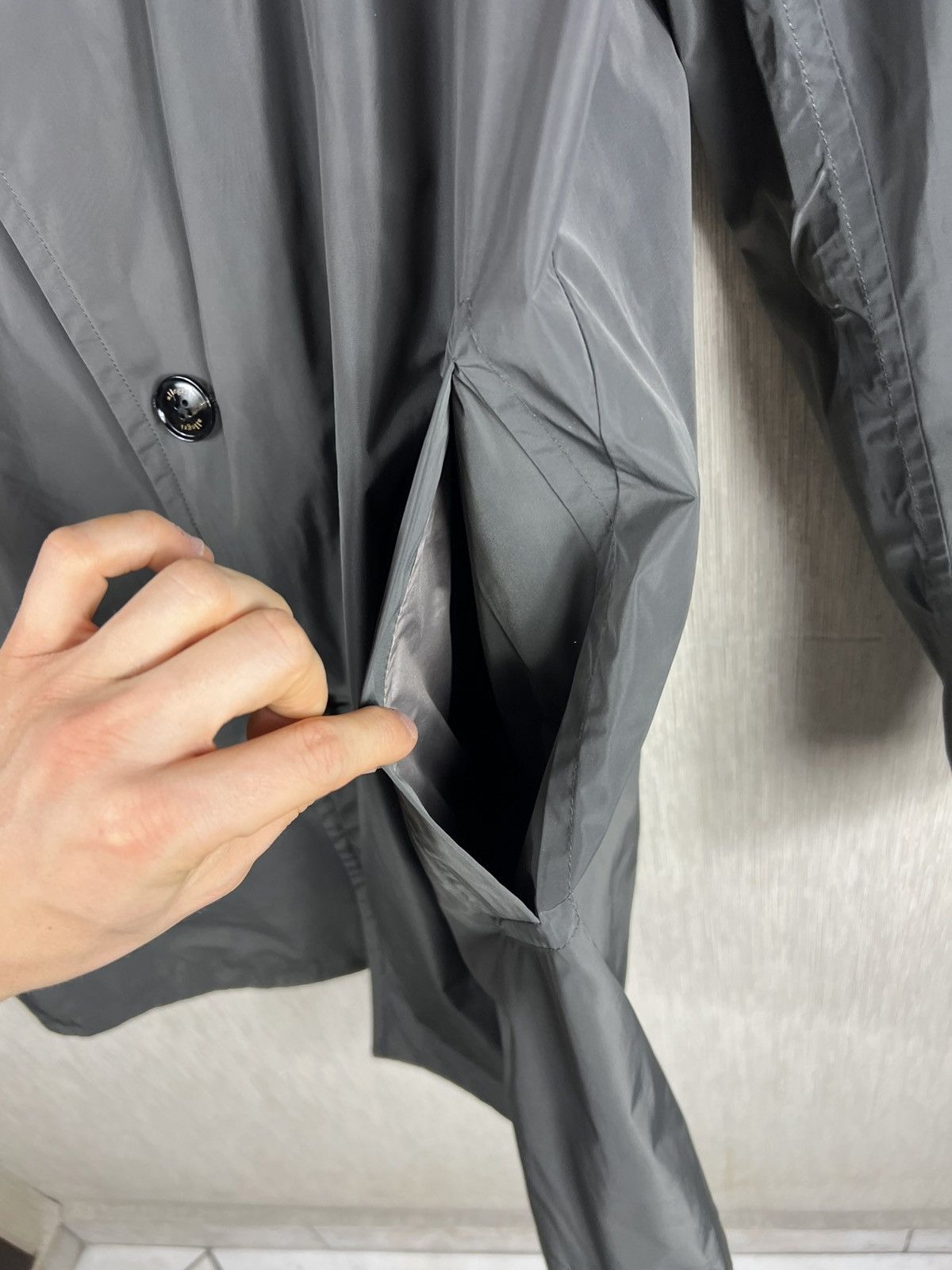 Allegri Allegri nylon long raincoat parka asymmetrical jacket Size US L / EU 52-54 / 3 - 13 Thumbnail