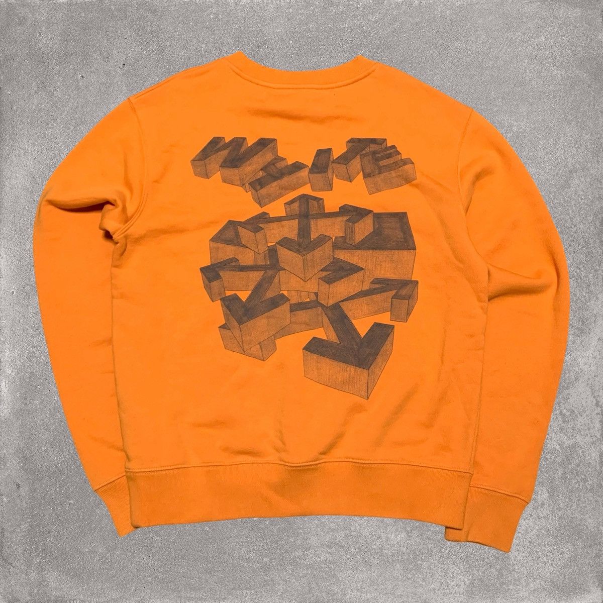 Off-White Off White Medium Arrows Graphic Orange Sweatshirt Crewneck Size US M / EU 48-50 / 2 - 1 Thumbnail