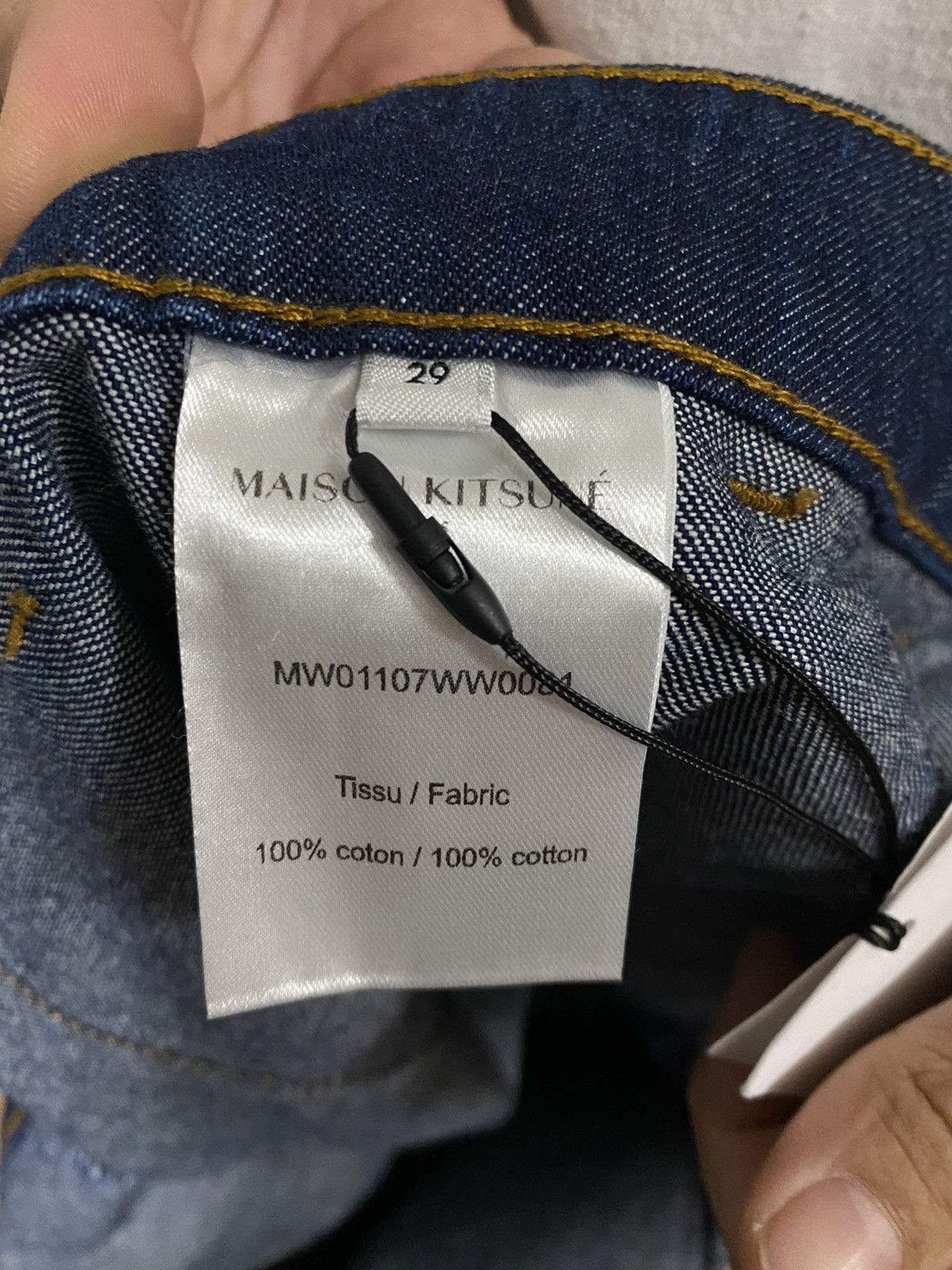 Maison Kitsune Maison Kitsuné Women STRAIGHT DENIM JEANS Size 29" - 8 Thumbnail
