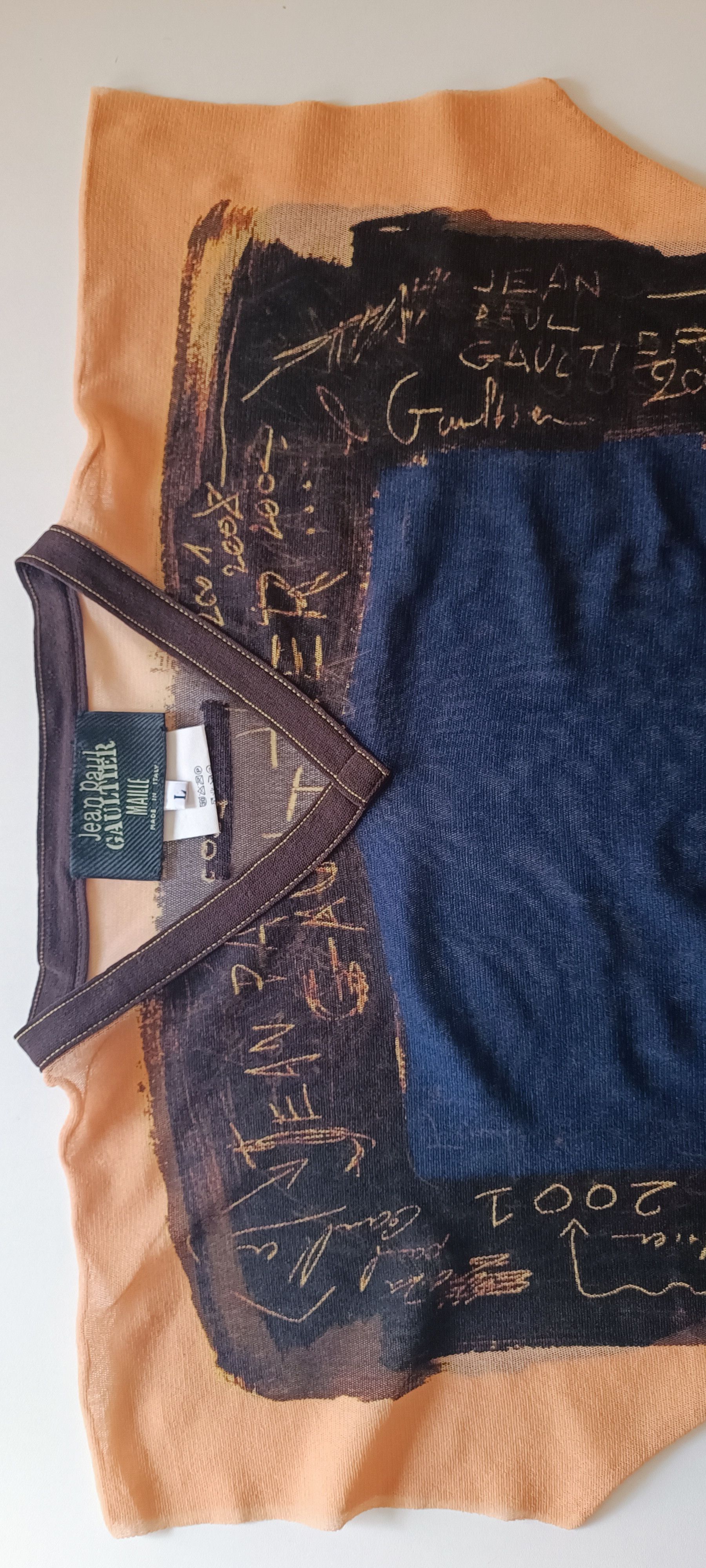 Jean Paul Gaultier SS2001- Graffiti and stripes long top Size US S / EU 44-46 / 1 - 19 Thumbnail