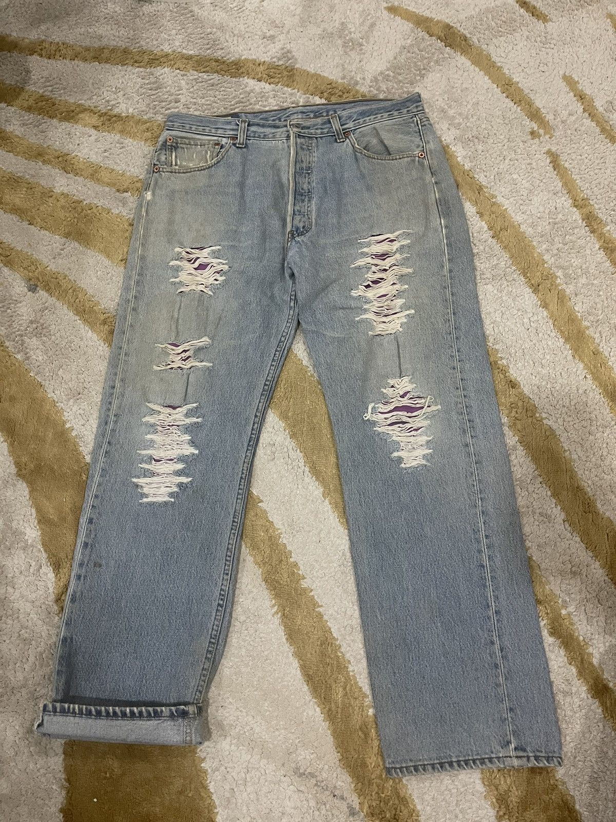 Levi's Vintage Clothing ❌SUMMER SALE❌VINTAGE LEVI’S DISTRESSED JEANS KURT COBAIN Size US 36 / EU 52 - 2 Thumbnail