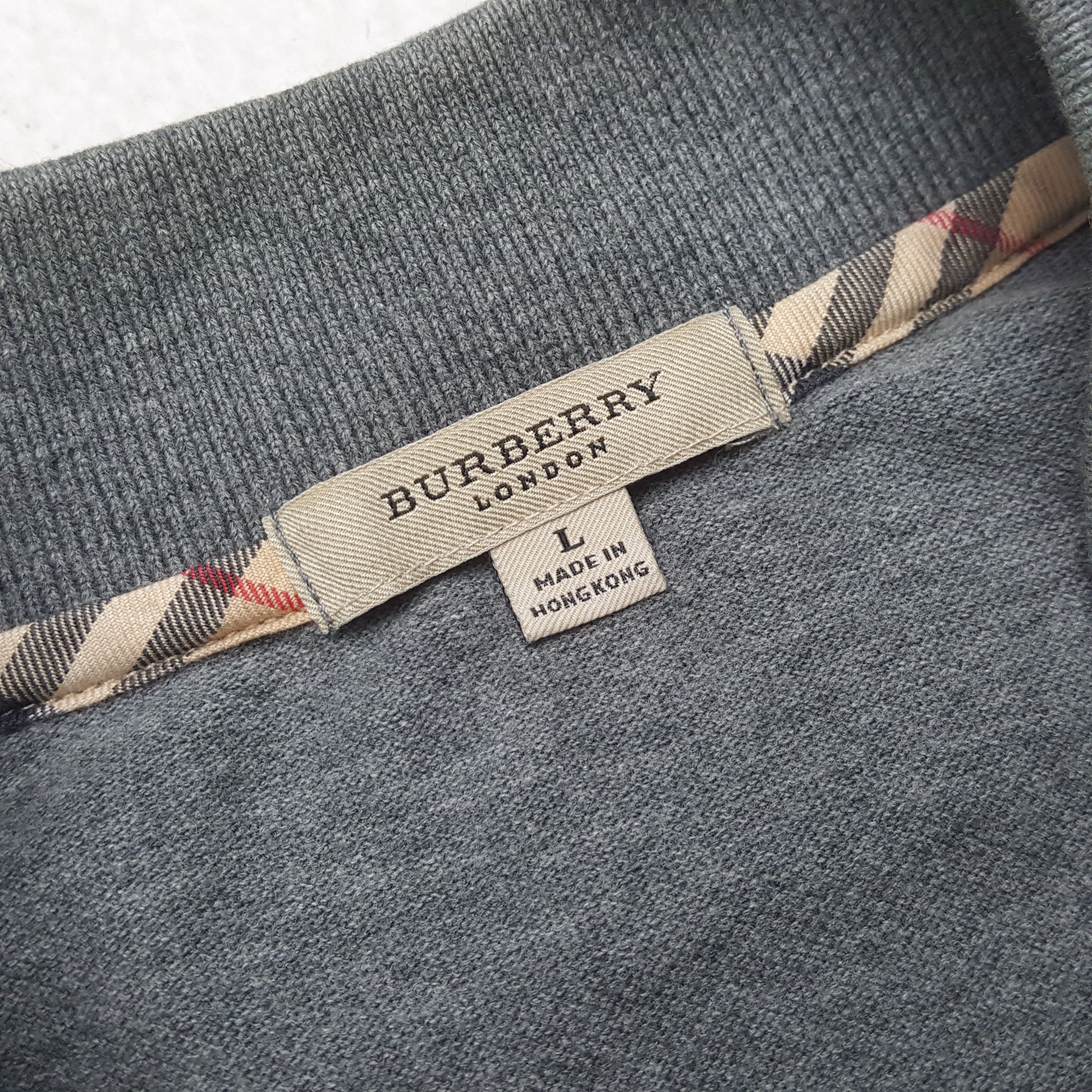 Burberry Vintage Burberry London Fashion Brand Polo Shirt RR5 Size US XL / EU 56 / 4 - 4 Thumbnail