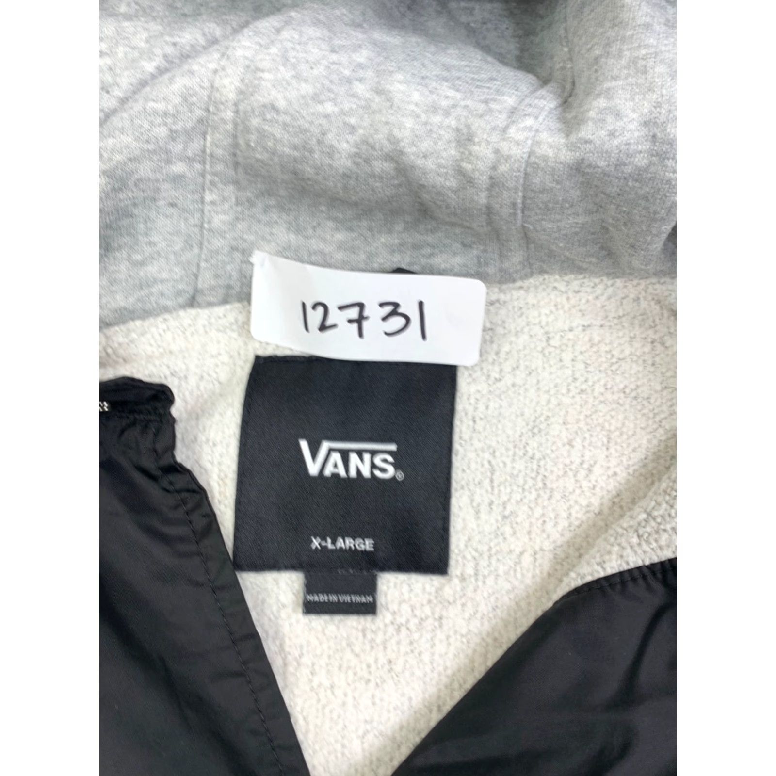 Vans VANS Hooded Windbreaker Jacket Mens XL Black Button Windbreaker Jacket Logo Button Casual Pockets 12731 Size US XL / EU 56 / 4 - 2 Thumbnail