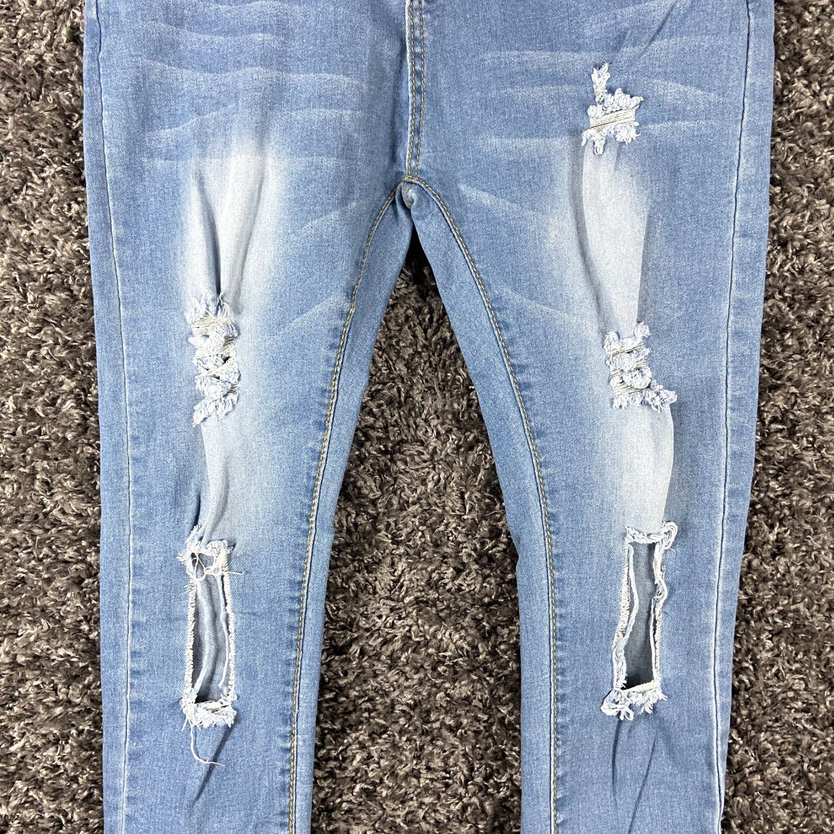 Denime Denim Wise Jeans Adult Size 8 Blue Skinny Distressed Womens Size 30" / US 8 / IT 44 - 3 Thumbnail