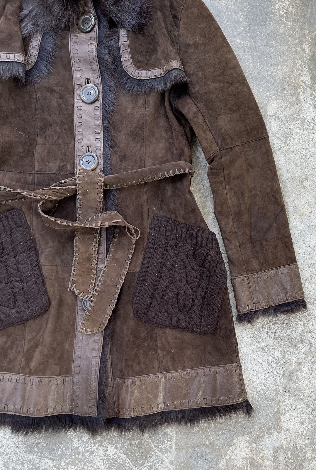 Burberry 🔥BURBERRY BLUE LABEL FAUX FUR LINING SHEEPSKIN LEATHER COAT Size S / US 4 / IT 40 - 10 Thumbnail