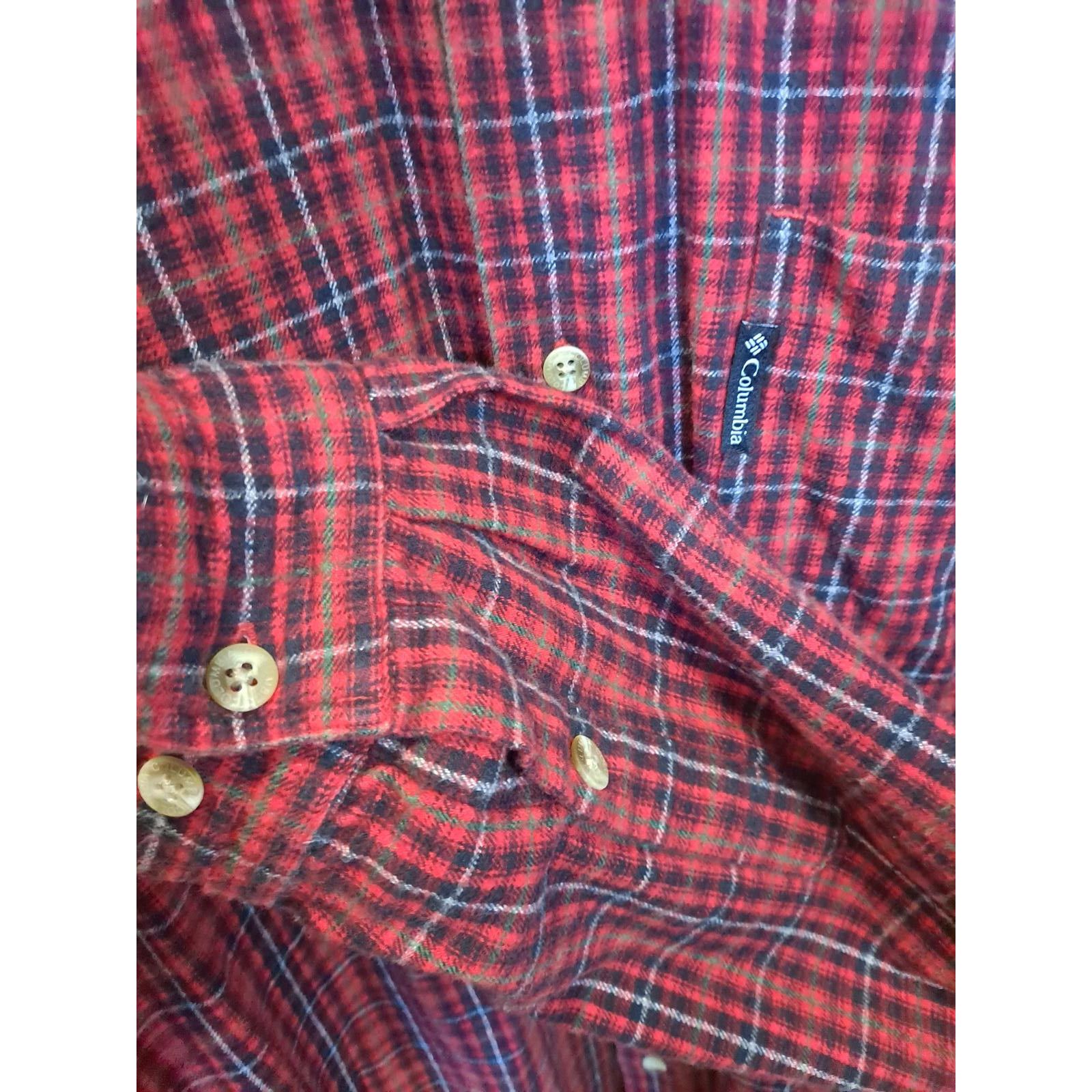 Columbia Columbia Red, White and Black Plaid Shirt Size XL Size US XL / EU 56 / 4 - 3 Thumbnail