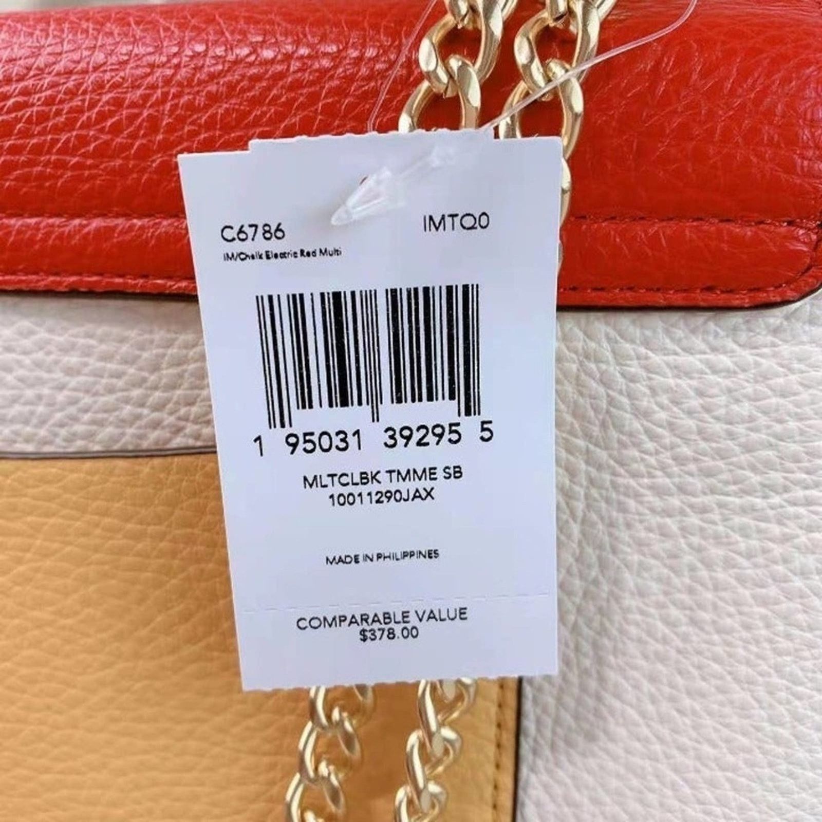 Coach Coach C6786 Tammie Shoulder Bag Colorblock Chalk Red Size ONE SIZE - 5 Thumbnail