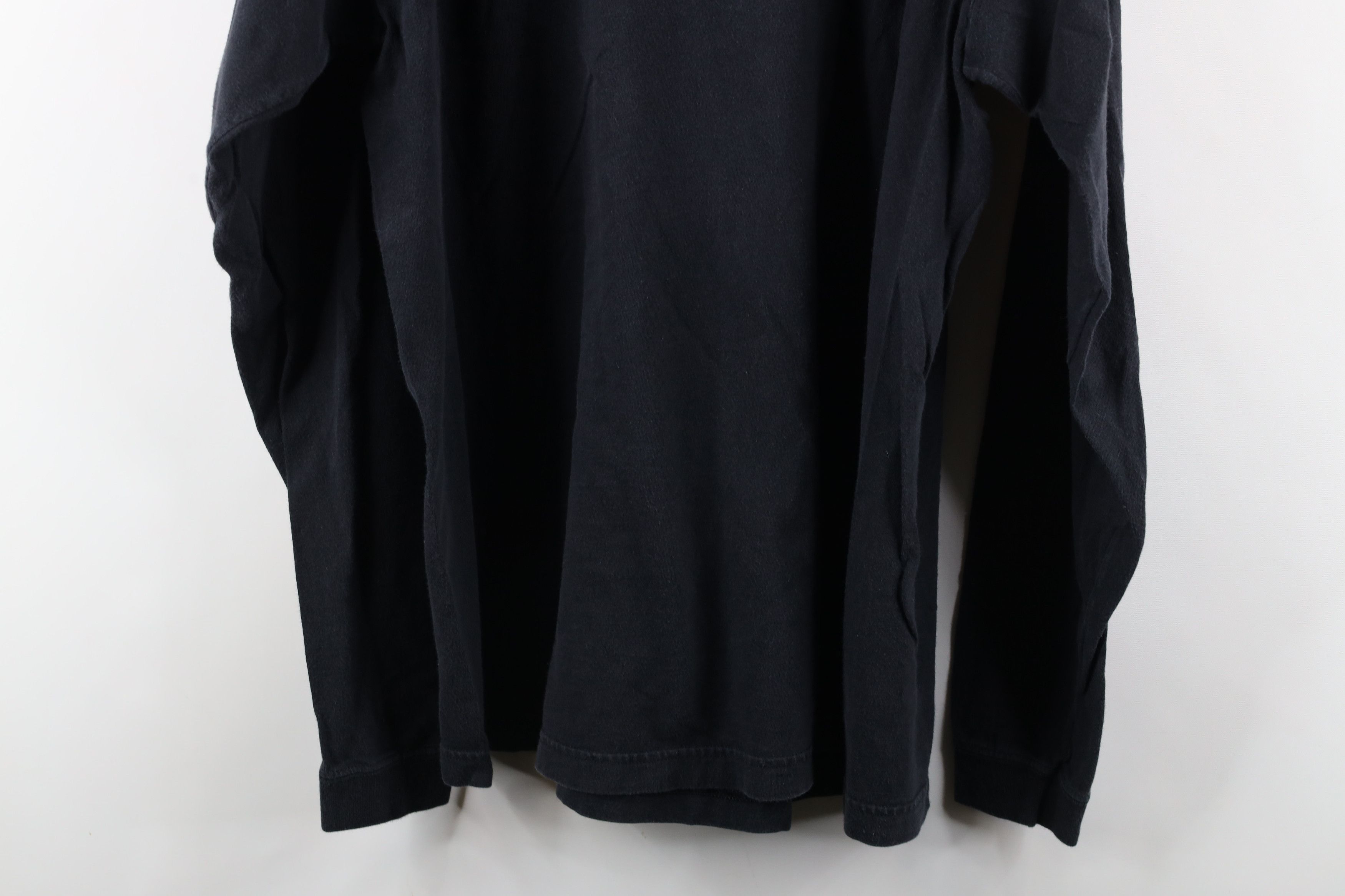 Vintage Vintage 90s Streetwear Mock Neck Long Sleeve T-Shirt Black Size US L / EU 52-54 / 3 - 10 Thumbnail