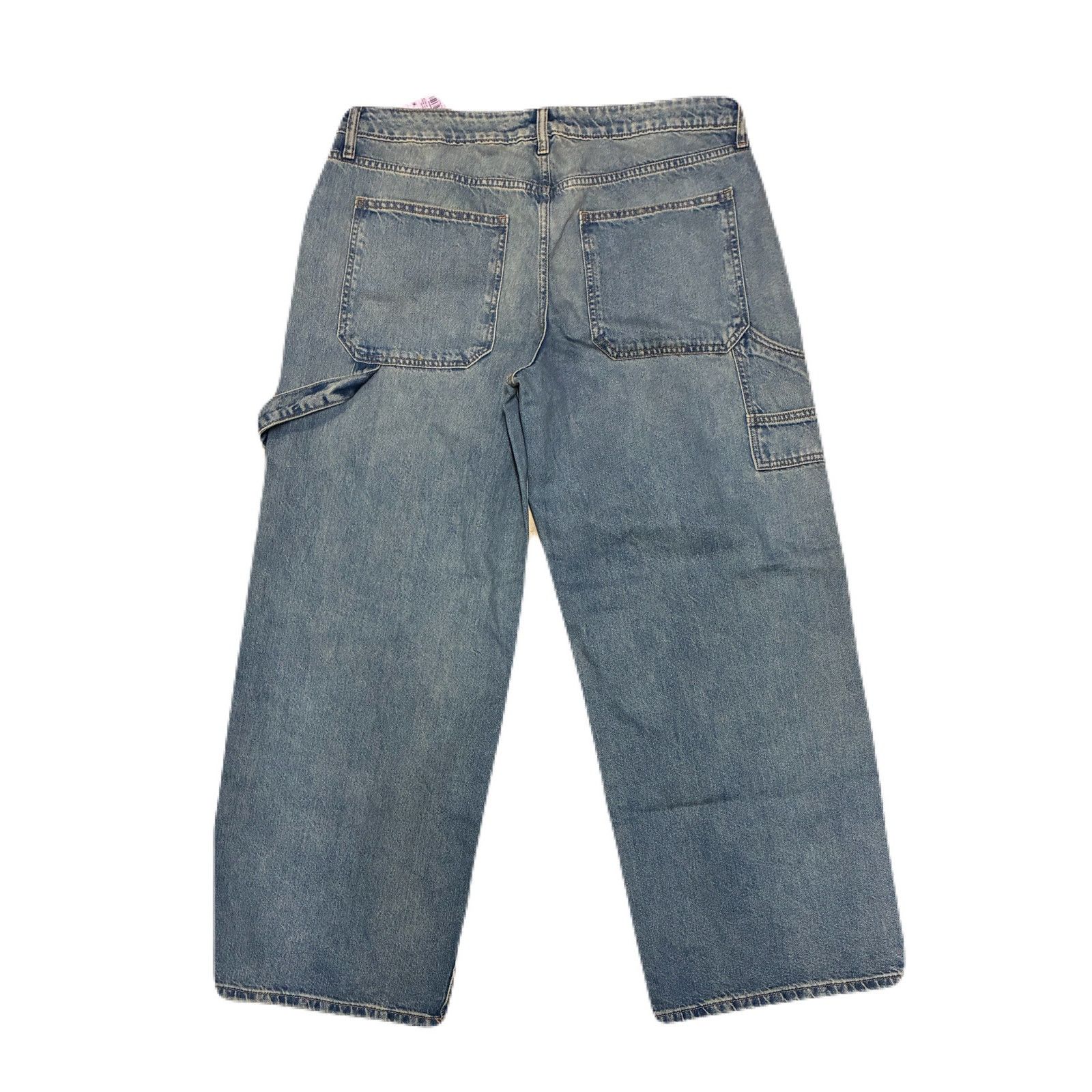 The Unbranded Brand Low-Rise Baggy Jeans Size 17/R Light Blue Inseam 17/31” Size 31" - 3 Thumbnail