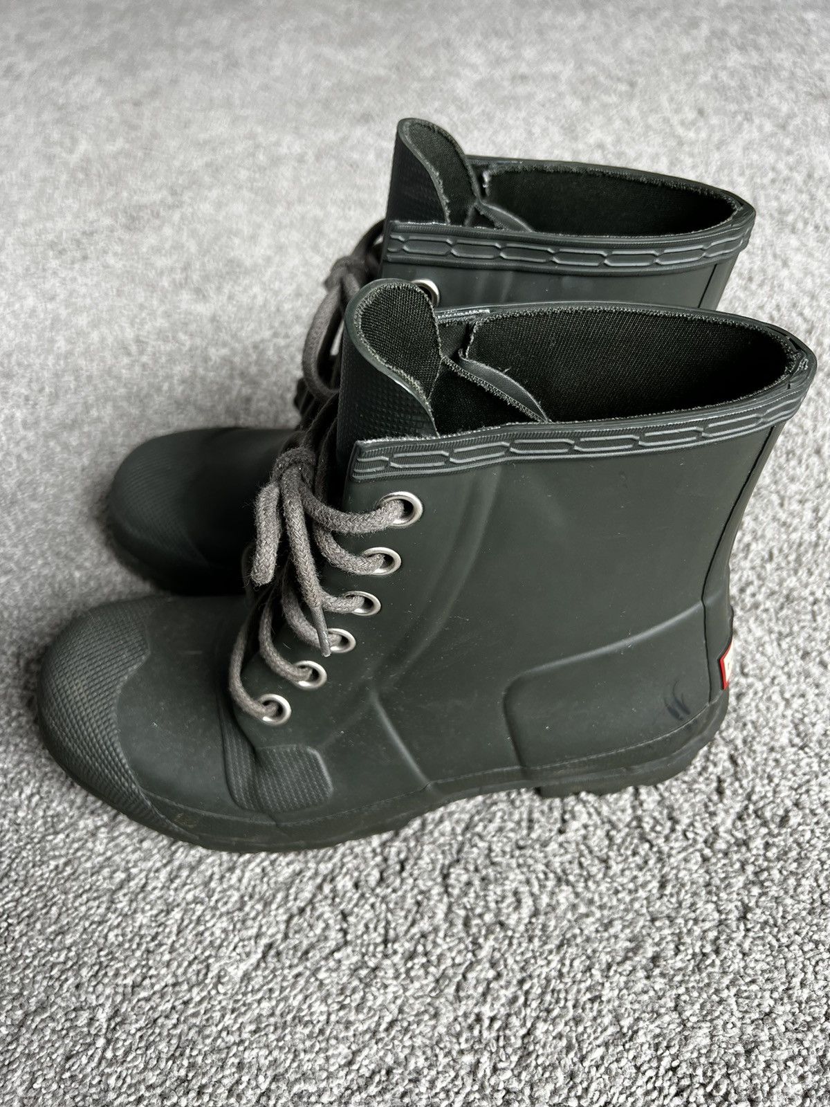 Hunter Hunter Boots Original Rubber Lace Up Boots, Dark Olive, 7 Size US 6.5 / EU 39-40 - 2 Thumbnail