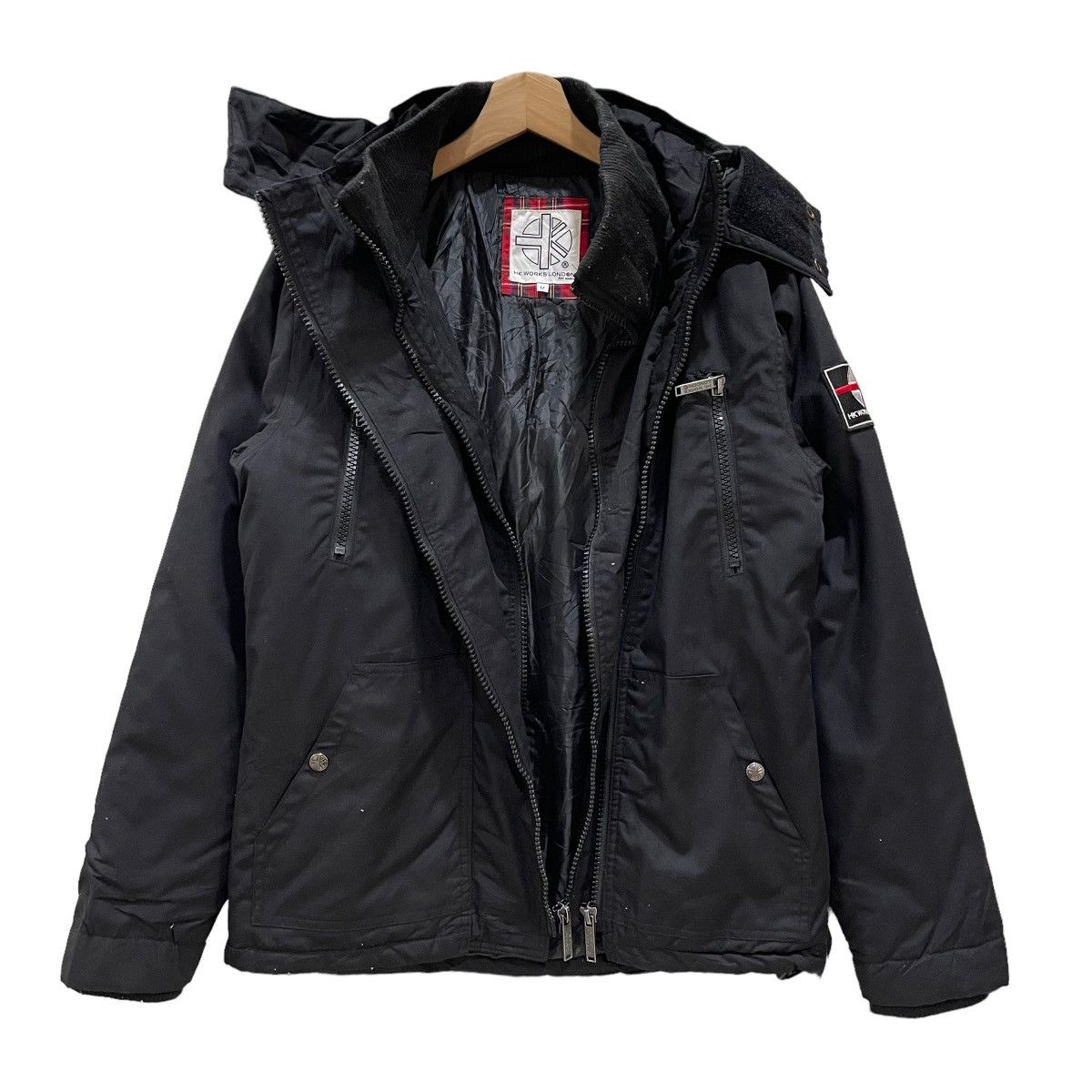 Hiroko Koshino Homme × Japanese Brand Hiroko Koshino Works London Bomber Zipper Hoodie Jacket Size US M / EU 48-50 / 2 - 8 Thumbnail