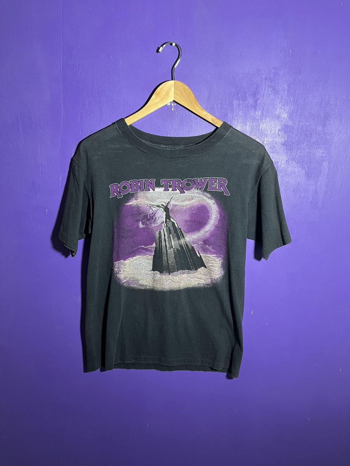 Band Tees × Vintage Vintage 1990 Robin Trower faded tour t-shirt Size US M / EU 48-50 / 2 - 1 Thumbnail