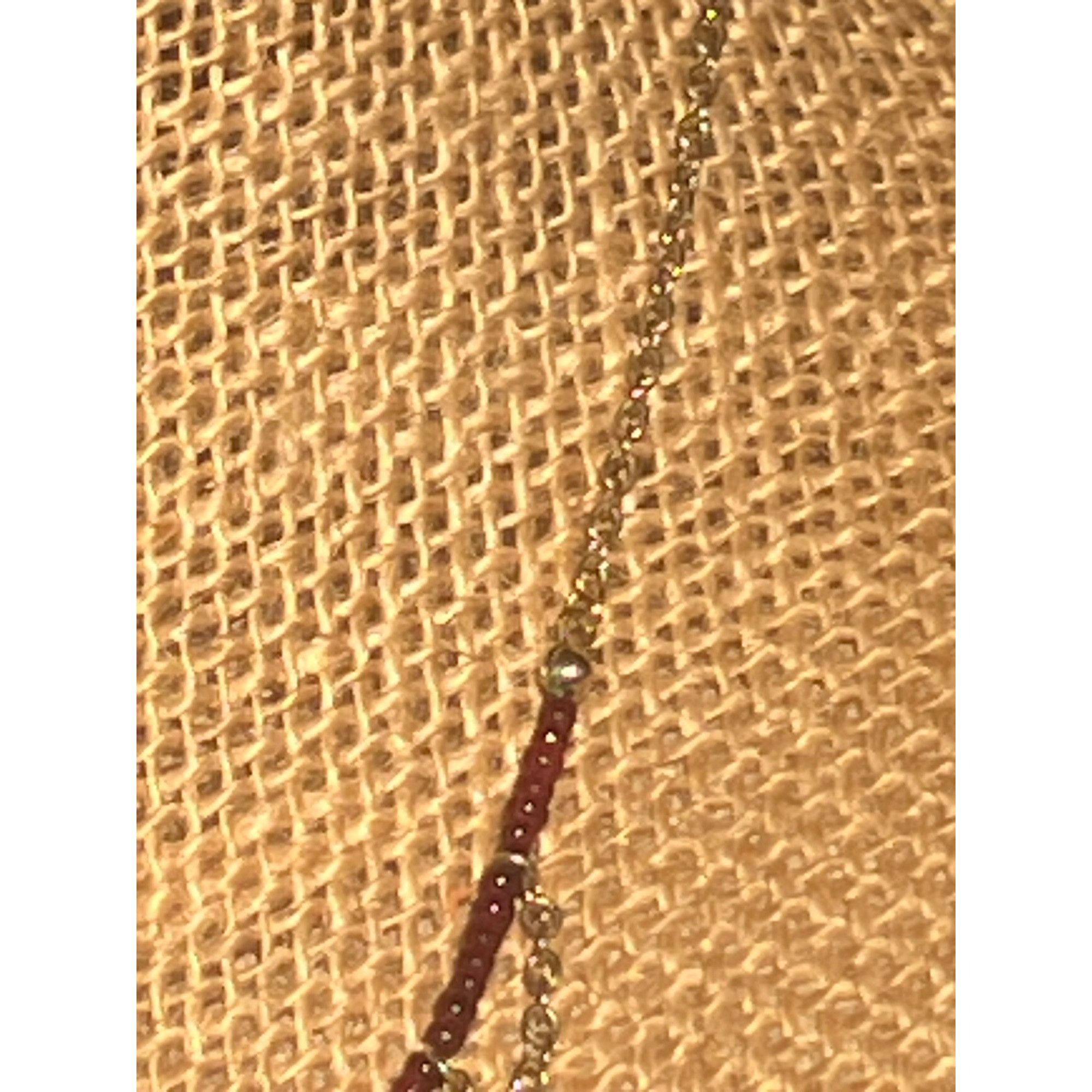 Other Gold Tone Necklace Red Seed Beads Dangling Floral Charms Cho Size ONE SIZE - 3 Thumbnail