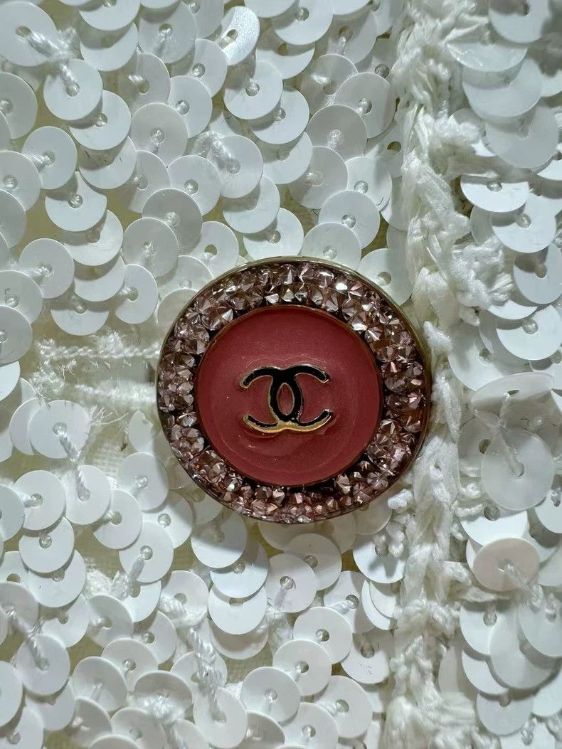 Chanel Chanel 22 Spring and Summer Heavy Industry White Sequin Rh Size XXS / US 00 / IT 34 - 3 Thumbnail