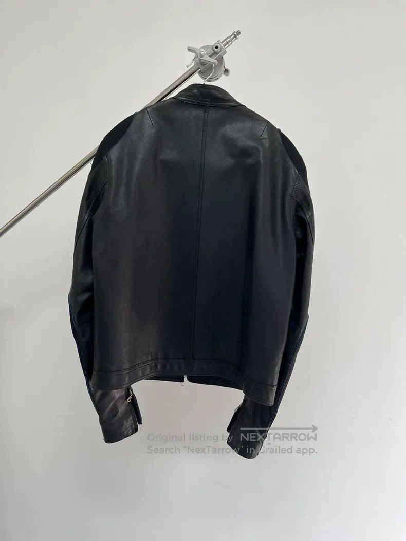 Yohji Yamamoto YOHJI YAMAMOTO Calfskin Curved Knife Biker Leather Jacket Size US L / EU 52-54 / 3 - 6 Thumbnail