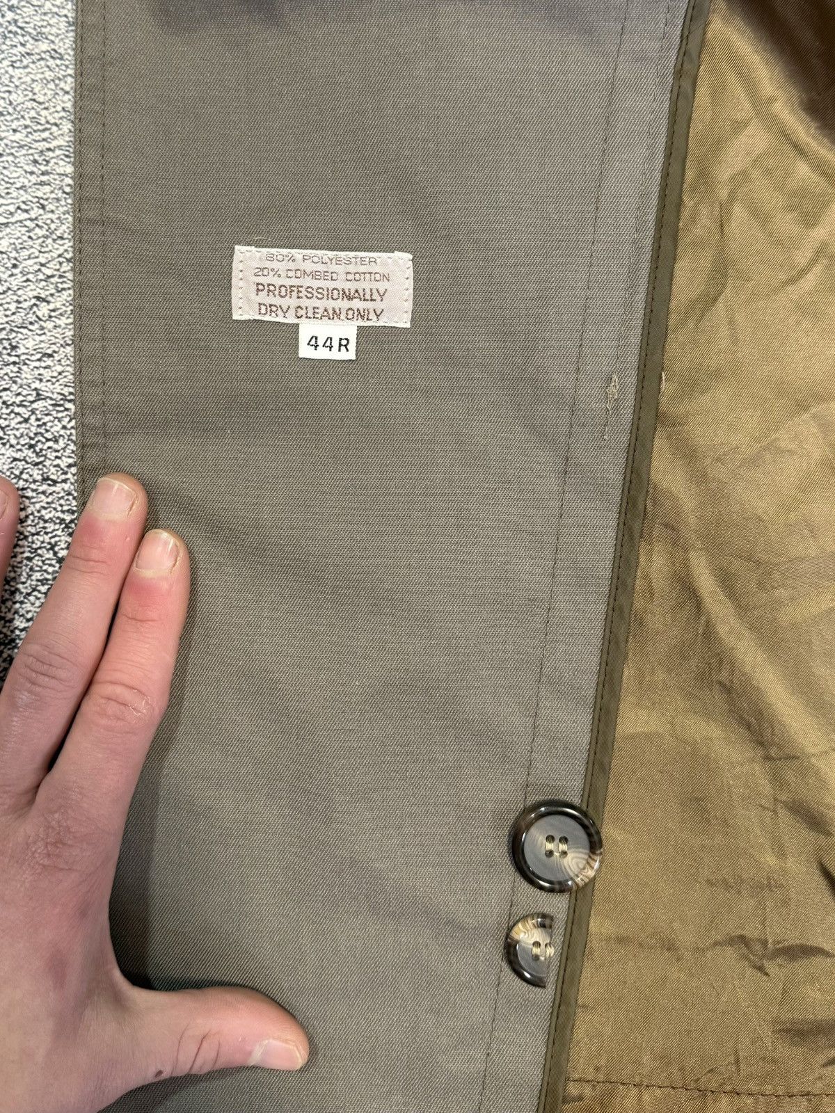 Christian Dior Monsieur Vintage Christian Dior Trench Coat Belted 44R Men Gray Taupe Size US L / EU 52-54 / 3 - 8 Thumbnail
