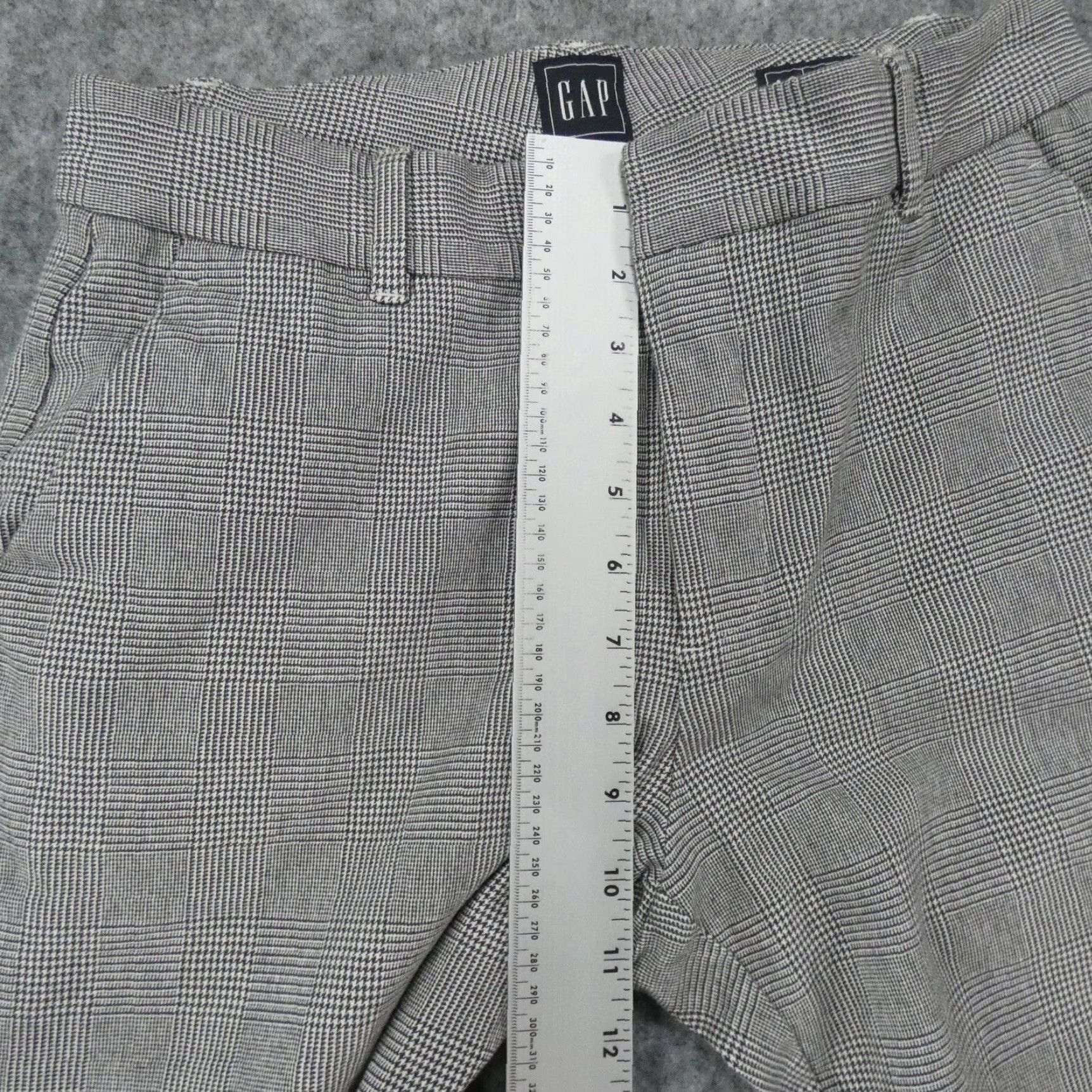 Gap Gap Pants 10 Reg Stretch Slim Ankle High Rise Flat Front Gray Plaid Womens Size 32" / US 10 / IT 46 - 7 Thumbnail