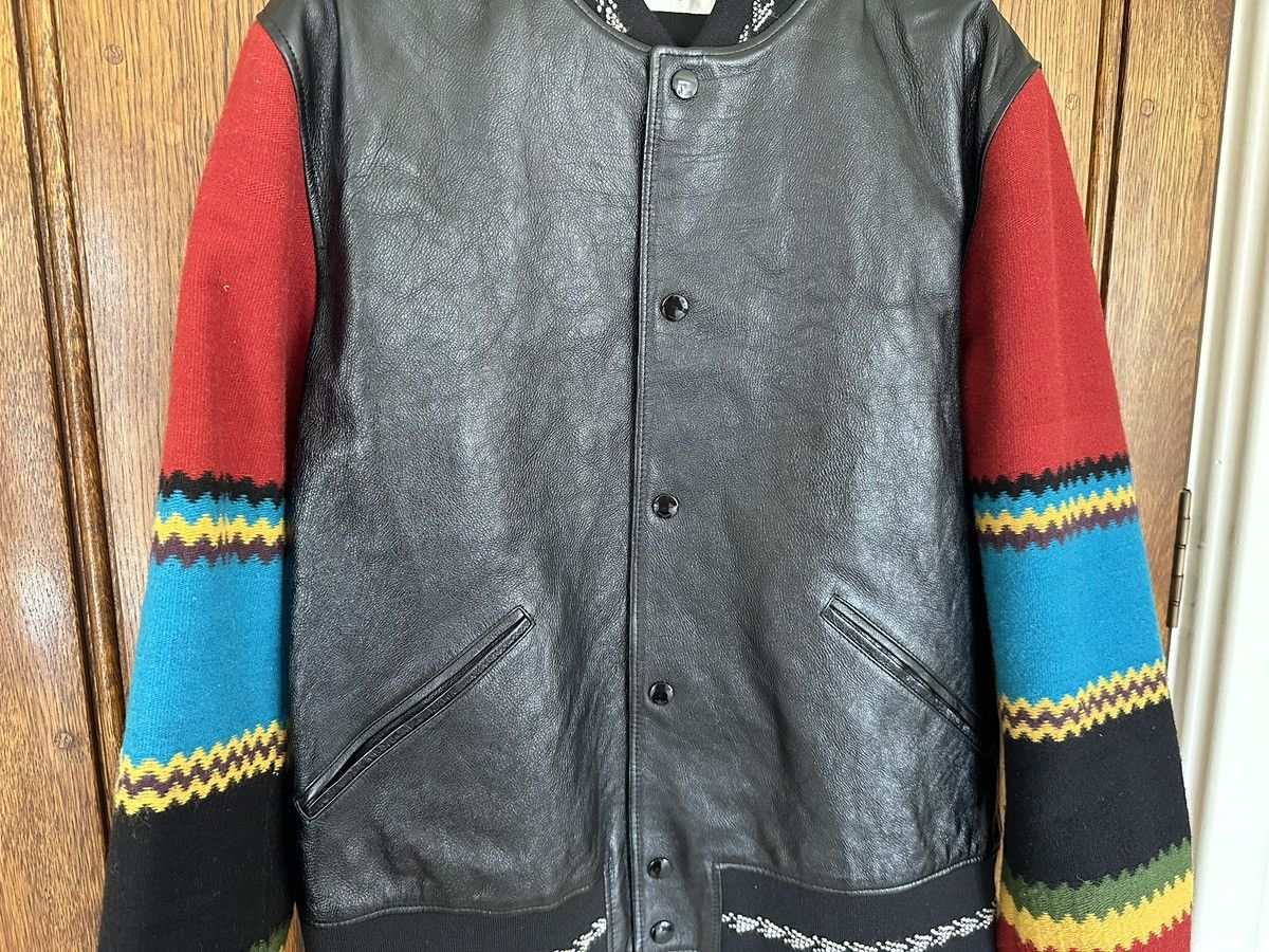 Saint Laurent Paris Saint Laurent leather teddy jacket 50 blue red black Size US M / EU 48-50 / 2 - 11 Thumbnail