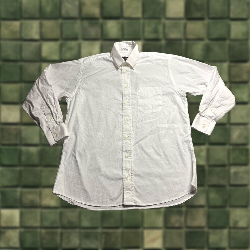 Vintage Gitman Bros Pinpoint Oxford Shirt Mens Large 16.5 32 White Stretch Shirt Size US XL / EU 56 / 4 - 1 Thumbnail