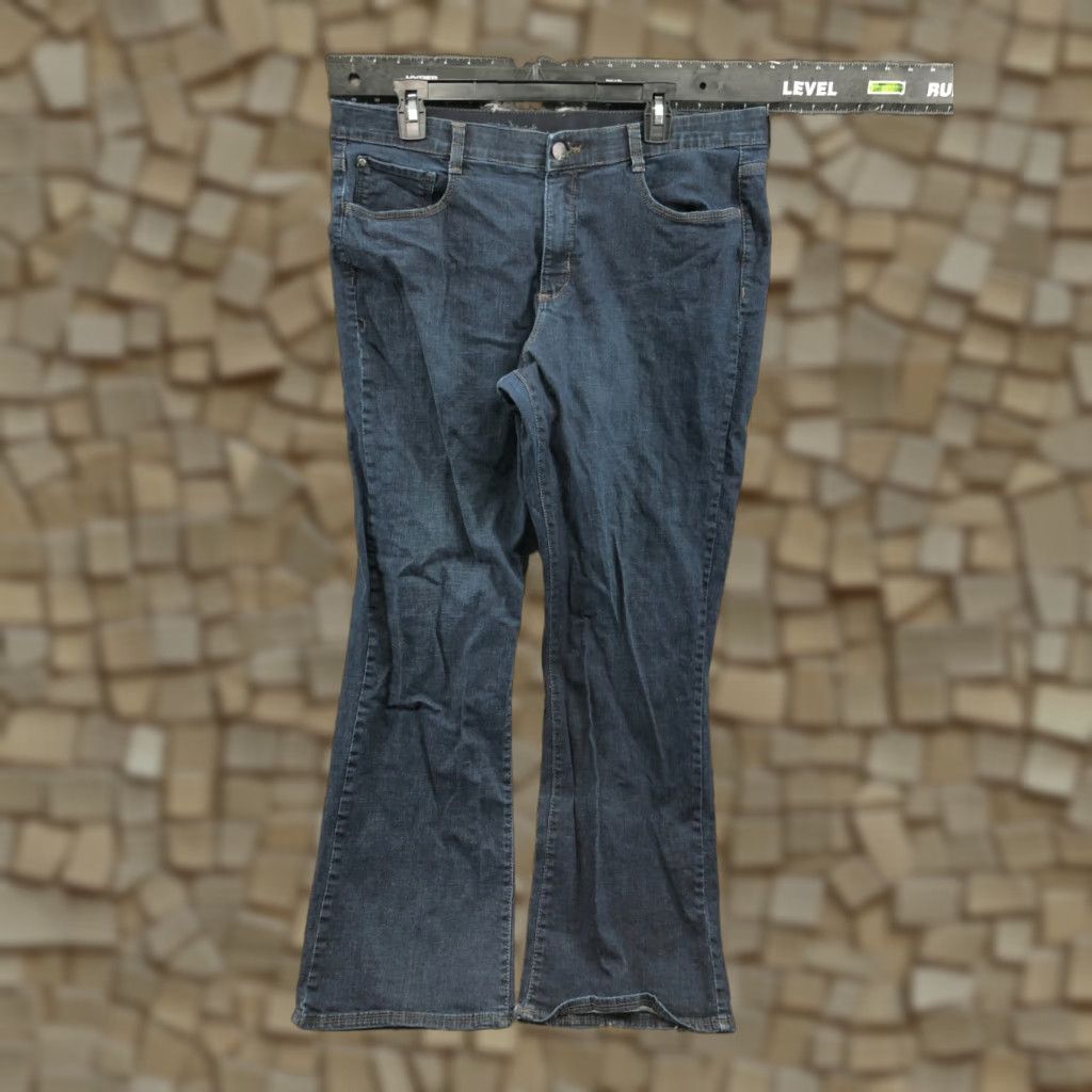Lee Lee Jeans Bootcut Womens Size 18 31in Inseam Dark Wash Blue Stretch Regular Waist 36in Lee Sinfully Soft Size 40" / US 18 - 1 Thumbnail