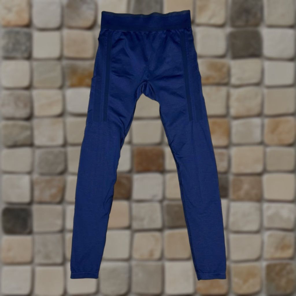 Vintage Stio Leggings Womens Large Blue Logo Stretch Mid Rise Athleisure Workout Yoga Size 36" / US 14 / IT 50 - 1 Thumbnail