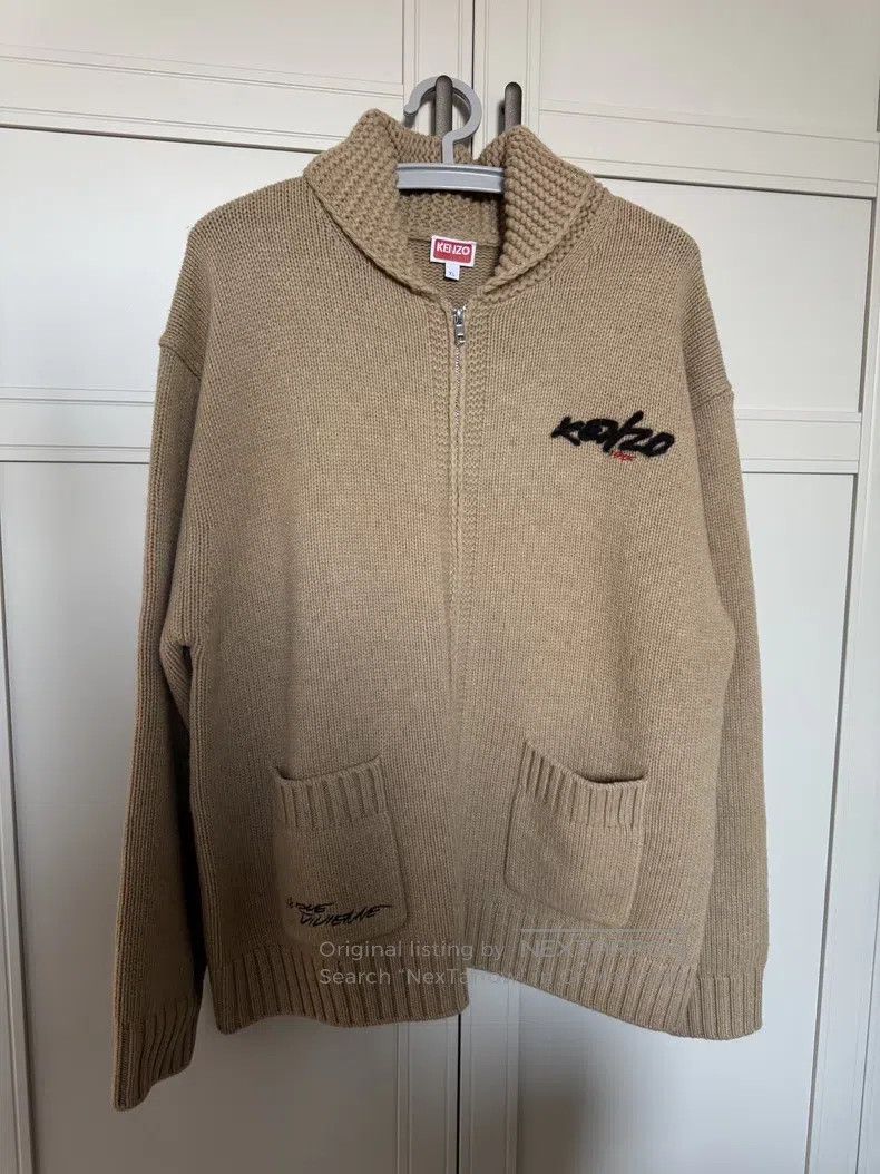 Kenzo Kenzo Open Zip-Up Sweater, Wool Size US XL / EU 56 / 4 - 2 Thumbnail