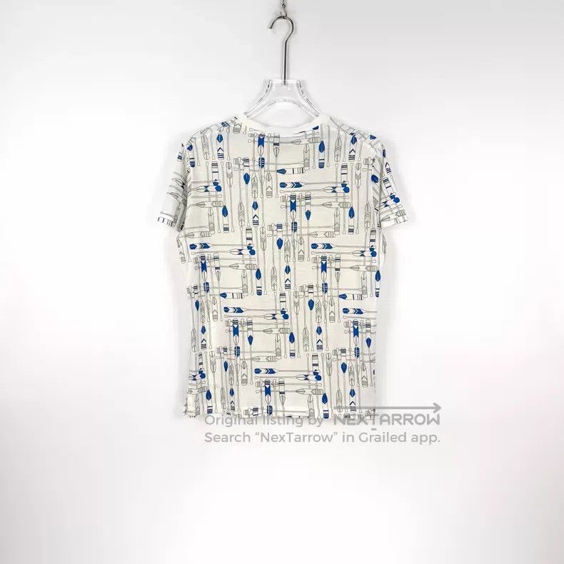Hermes Hermes White All-over Print Short Sleeve Size S / US 4 / IT 40 - 4 Thumbnail