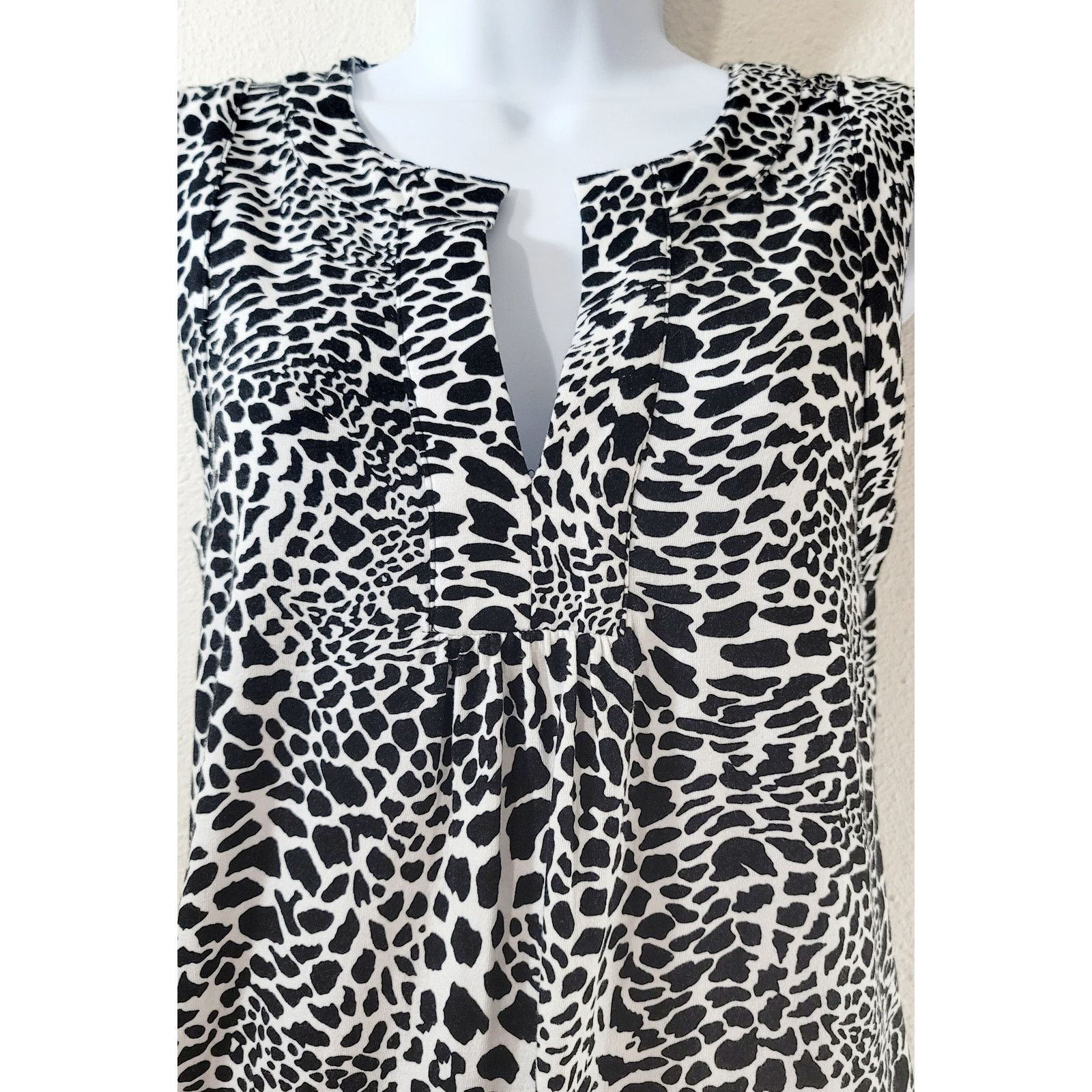 Jones New York Jones New York Black White Animal Print Mini Dress Small Size S / US 4 / IT 40 - 6 Thumbnail