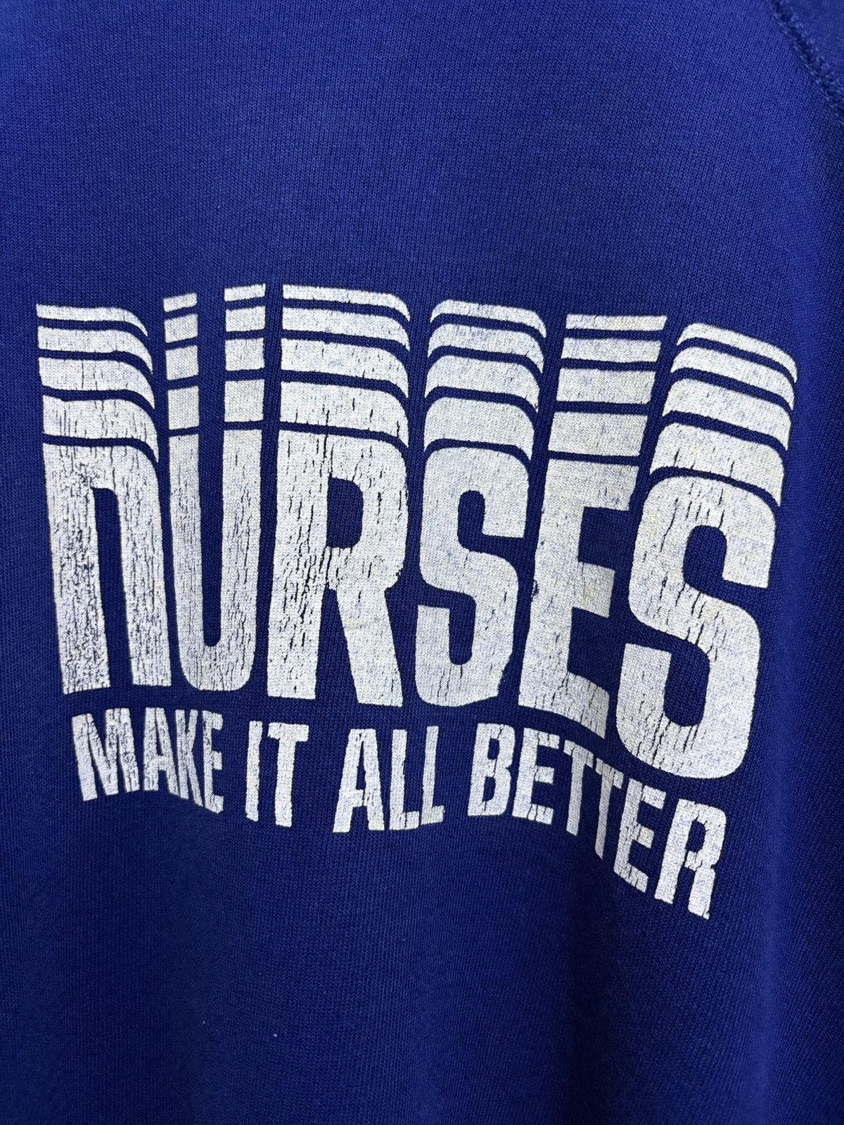 Vintage Vintage 90's Nurses Make All Better / Robert Plant Crewneck Size US L / EU 52-54 / 3 - 4 Thumbnail