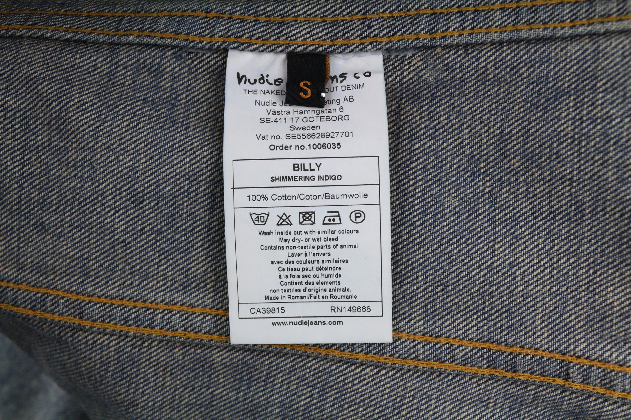Nudie Jeans BILLY S Shimmering Indigo Washed Ripped Polo Jacket 82486 Size US S / EU 44-46 / 1 - 7 Thumbnail