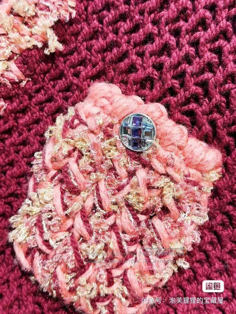 Chanel Chanel 22A Burgundy Pink Knitted Four-Pocket Cardigan coat Size XS / US 0-2 / IT 36-38 - 7 Thumbnail