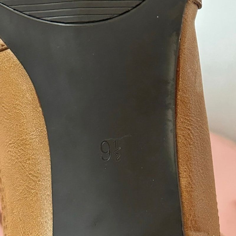 Other kelly and katie beige brown lace up loafer heels Size US 9.5 / IT 39.5 - 6 Thumbnail