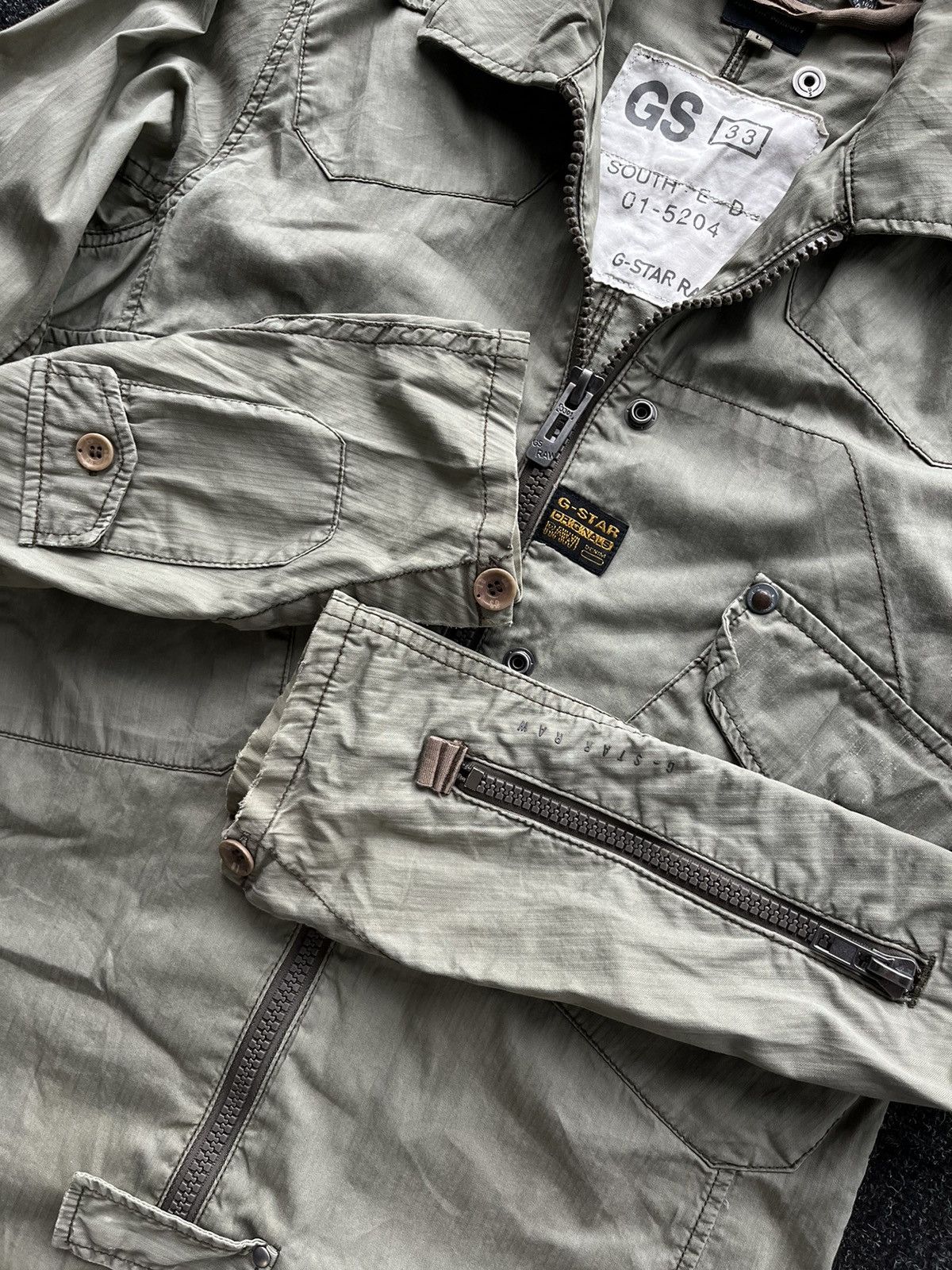 G-Star × Japanese Brand × Vintage Vintage G-Star Multi pocket Military Japan Archiv Y2k jacket Size US L / EU 52-54 / 3 - 8 Thumbnail