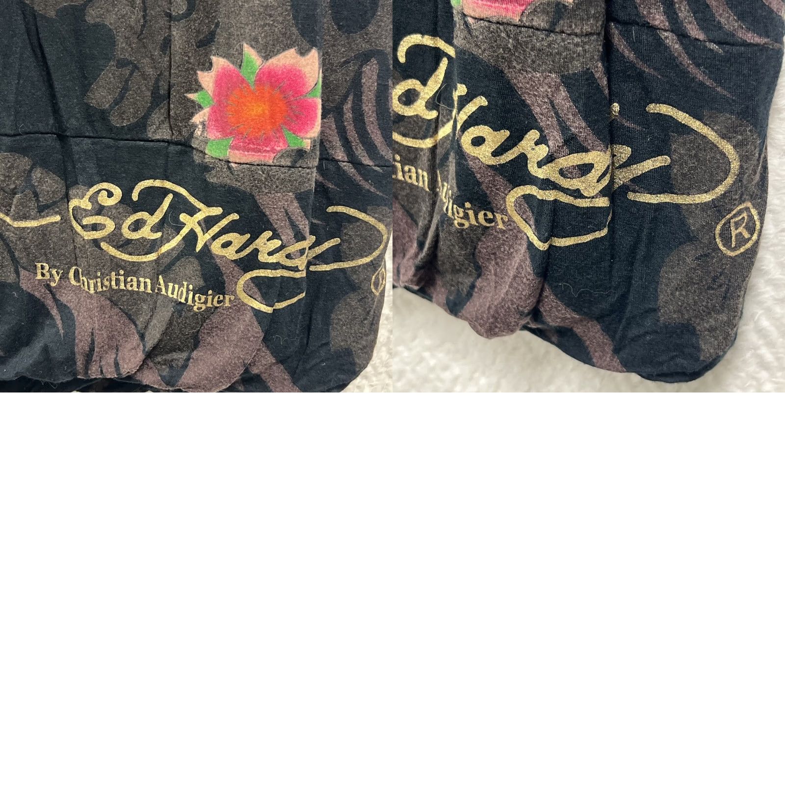 Ed Hardy VINTAGE Ed Hardy Skull Floral Tube Top Small Strapless Brown Black Tattoo Graphic Y2K Size S / US 4 / IT 40 - 9 Thumbnail