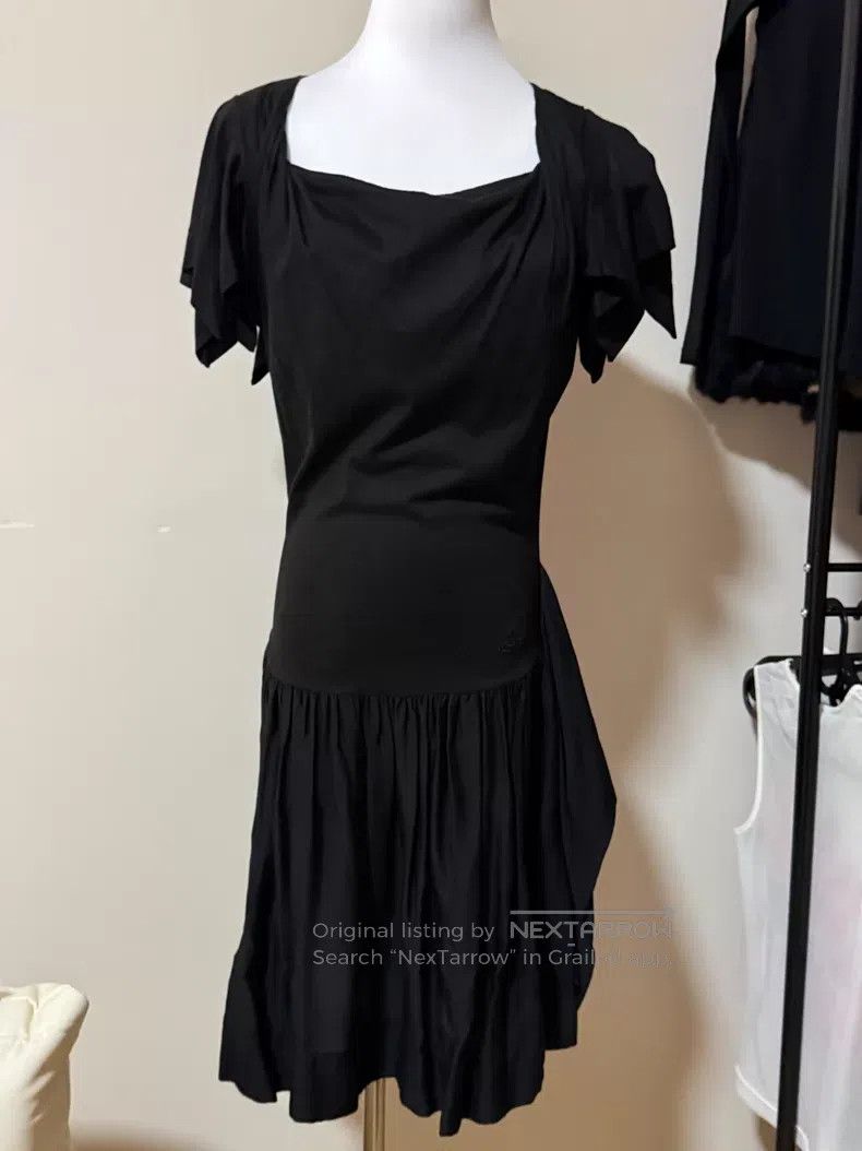 Vivienne Westwood Vivienne Westwood Saturn Embroidery Odd Dip-Dyed Black Dre Size M / US 6-8 / IT 42-44 - 2 Thumbnail