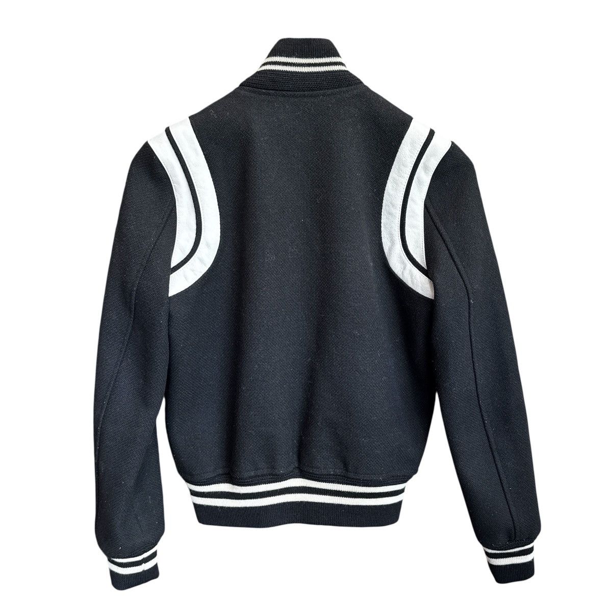Saint Laurent Paris Saint Laurent Teddy Jacket in Wool Black and White Size S / US 4 / IT 40 - 2 Thumbnail