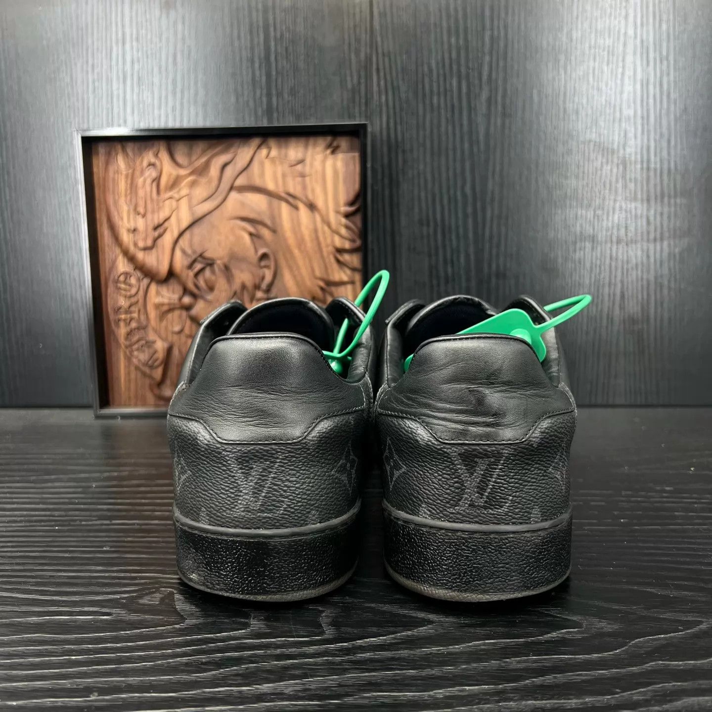 Louis Vuitton LV Rivoli Black Monogram US7 Shoes (Original Box, Like New) Size US 8 / EU 41 - 2 Thumbnail