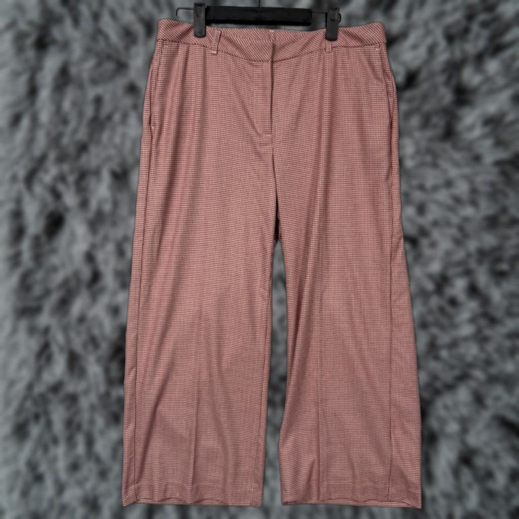 J. Jill J. Jill Dress Pants Womens 12 32x25 Red White Houndstooth Preppy Dark Academia Pants Regular Wide-Leg Ponte Vintage No Size 34" / US 12 / IT 48 - 1 Thumbnail