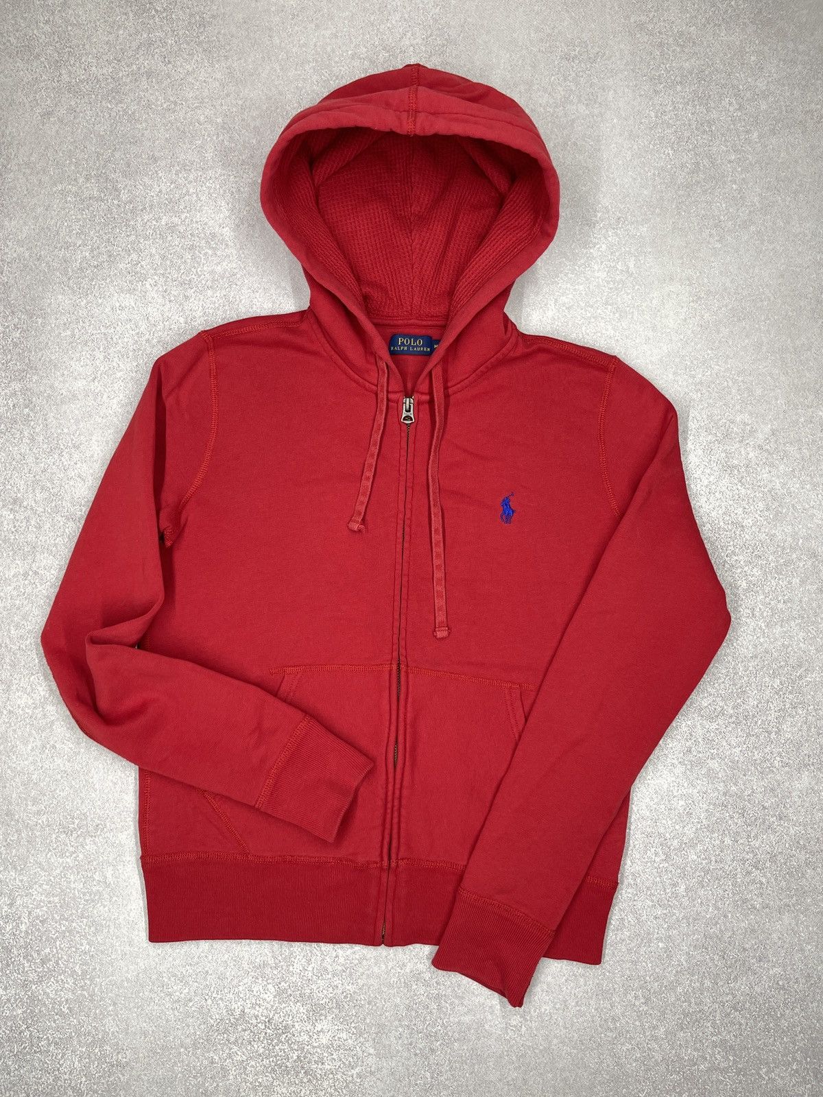 Polo Ralph Lauren Womens Polo Ralph Lauren Red Zip Hoodie Y2K Rugby Size M Size M / US 6-8 / IT 42-44 - 2 Thumbnail