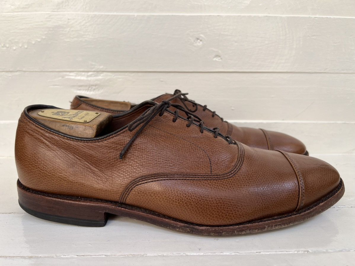 Allen Edmonds Allen Edmonds Park Avenue Brown Pebbled Leather Oxford Shoes Size US 9.5 / EU 42-43 - 6 Thumbnail