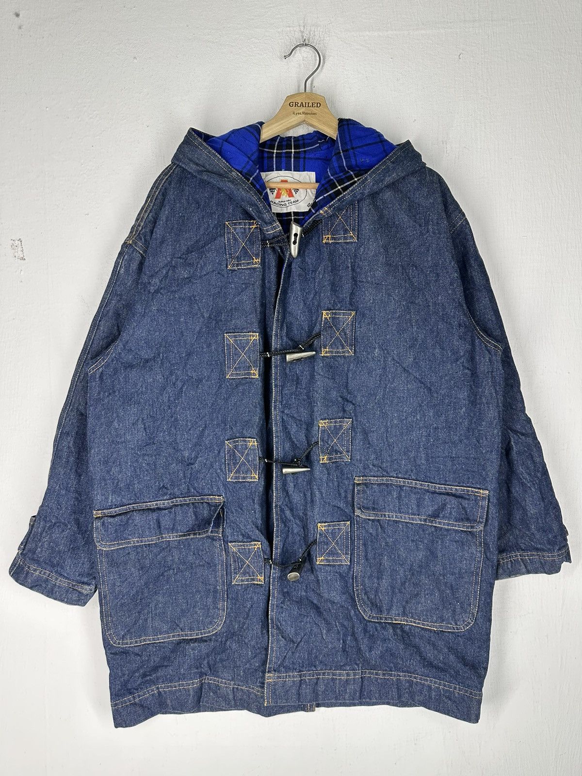 Fox Racing Vintage Alpha Cubic Racing Team Long Denim Jacket Size US XL / EU 56 / 4 - 6 Thumbnail