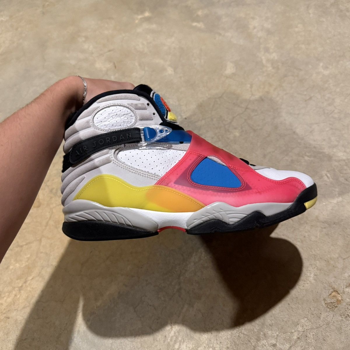 Jordan Brand Air Jordan 8 SP Retro SE White Multicolor 2019 US 11 Size US 11 / EU 44 - 7 Thumbnail