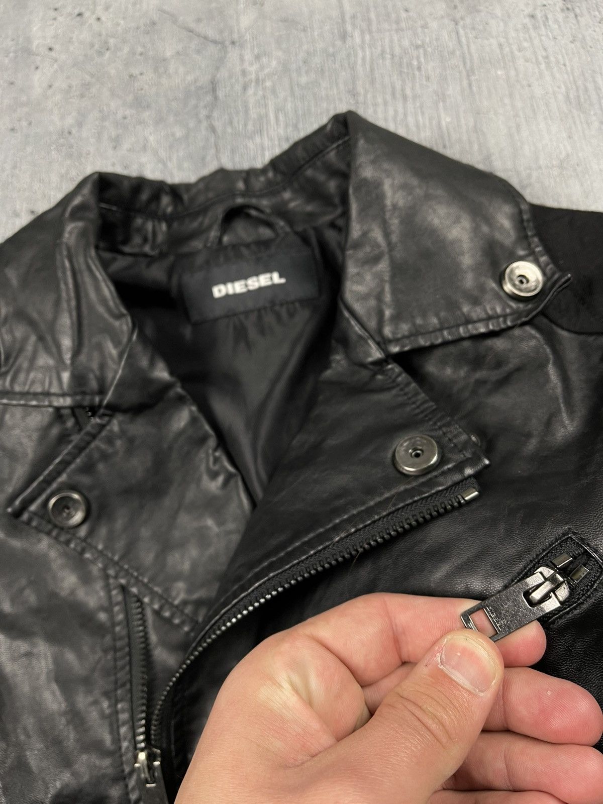 Diesel × Japanese Brand Diesel Amazing Faded Belt Leather Jacket Size XL / US 12-14 / IT 48-50 - 5 Thumbnail